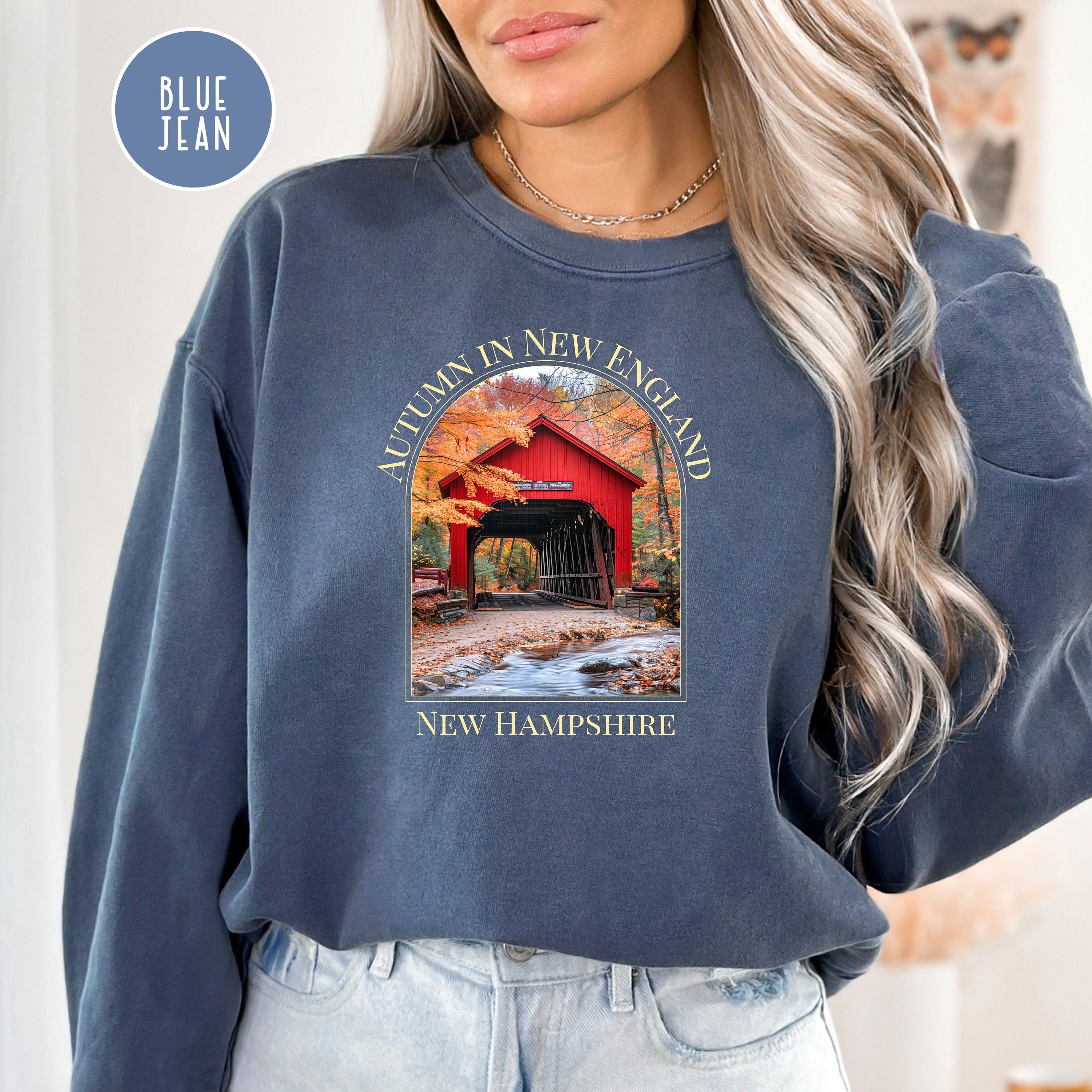 New Hampshire Covered Bridge Comfort Colors® Sweatshirt