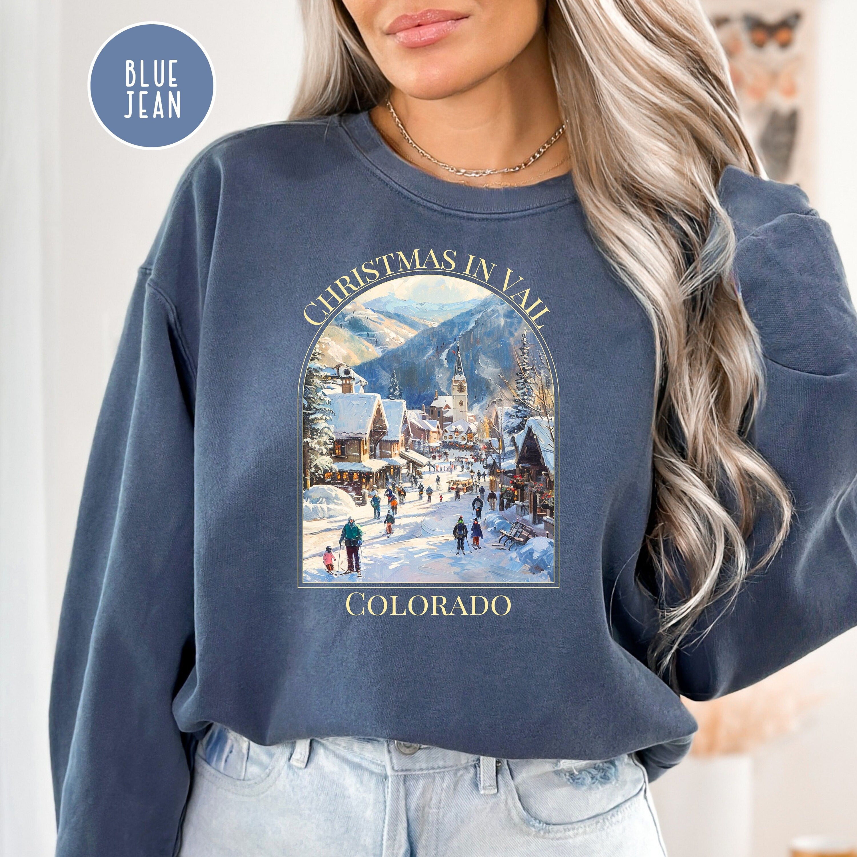 Christmas in Vail Colorado Comfort Colors® Sweatshirt