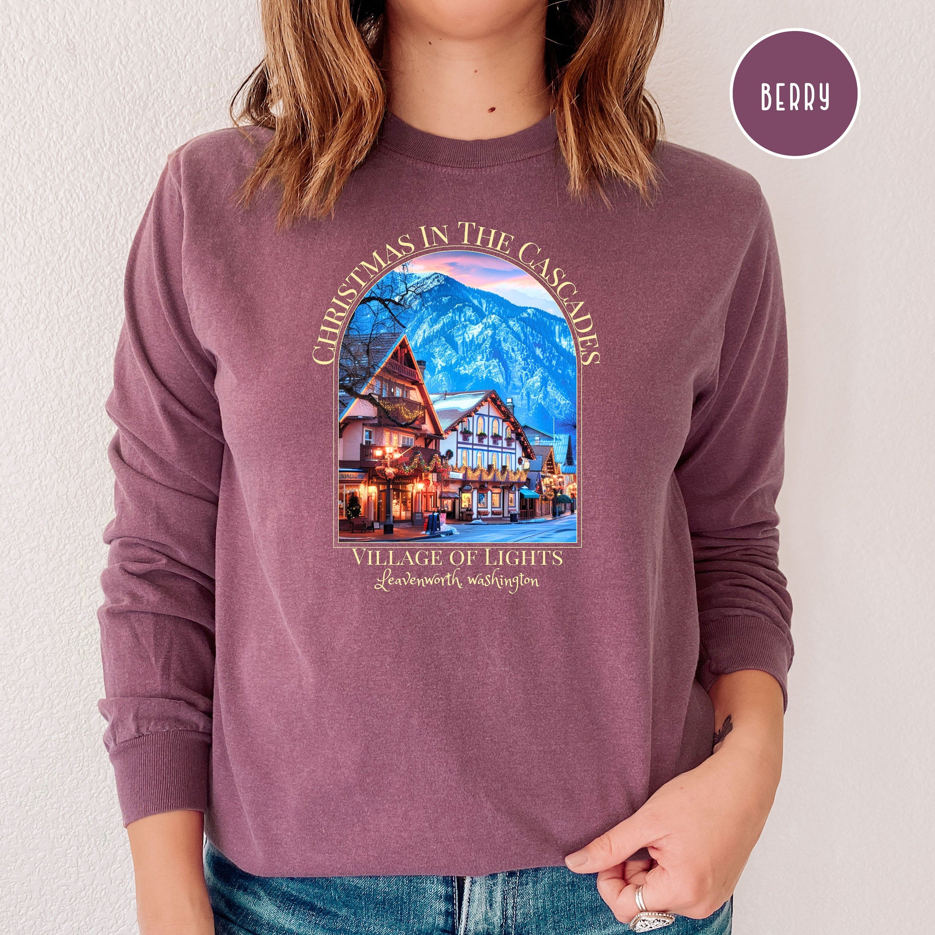 Christmas in The Cascades Village of Lights Comfort Colors® Long Sleeve Tee