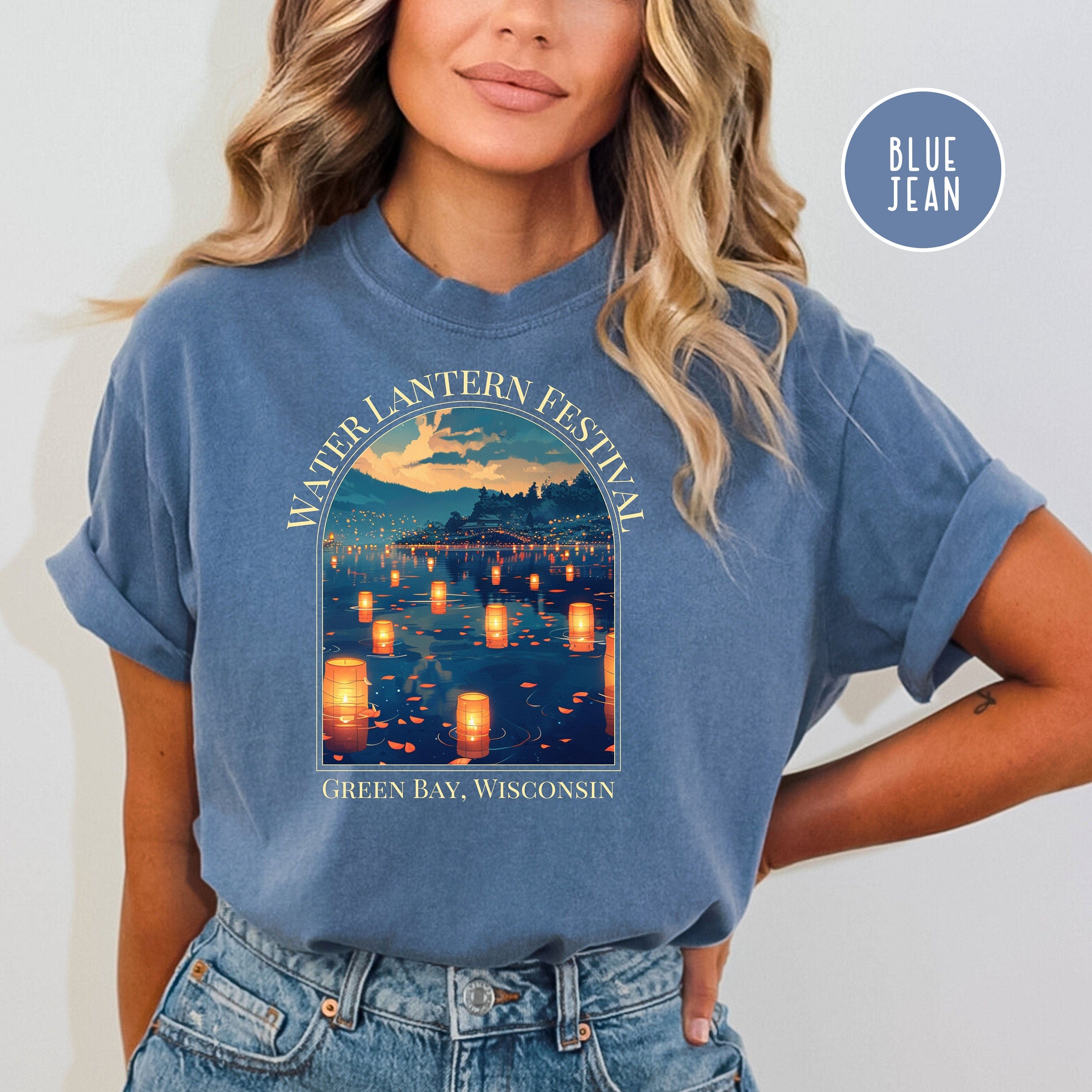 Green Bay Wisconsin Water Lantern Festival Comfort Colors® Tee