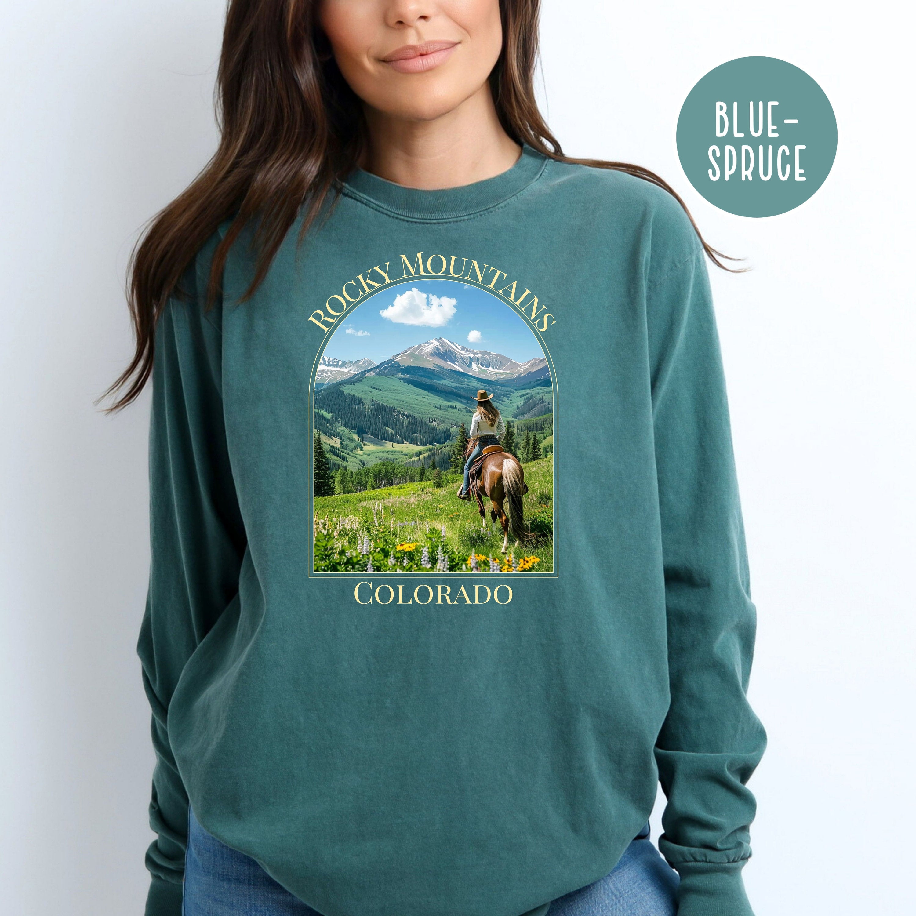 Rocky Mountains Colorado Comfort Colors® Long Sleeve Tee