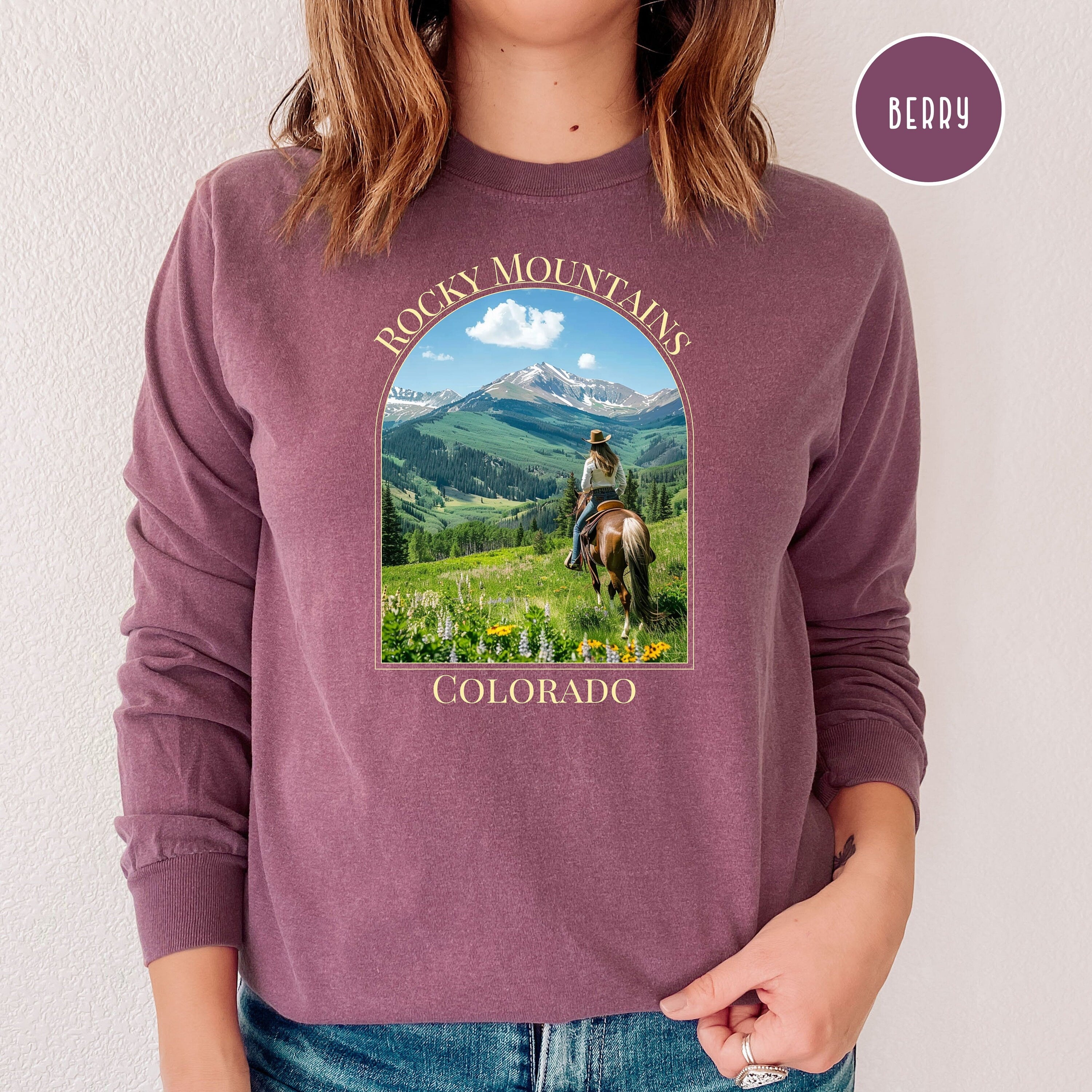 Rocky Mountains Colorado Comfort Colors® Long Sleeve Tee