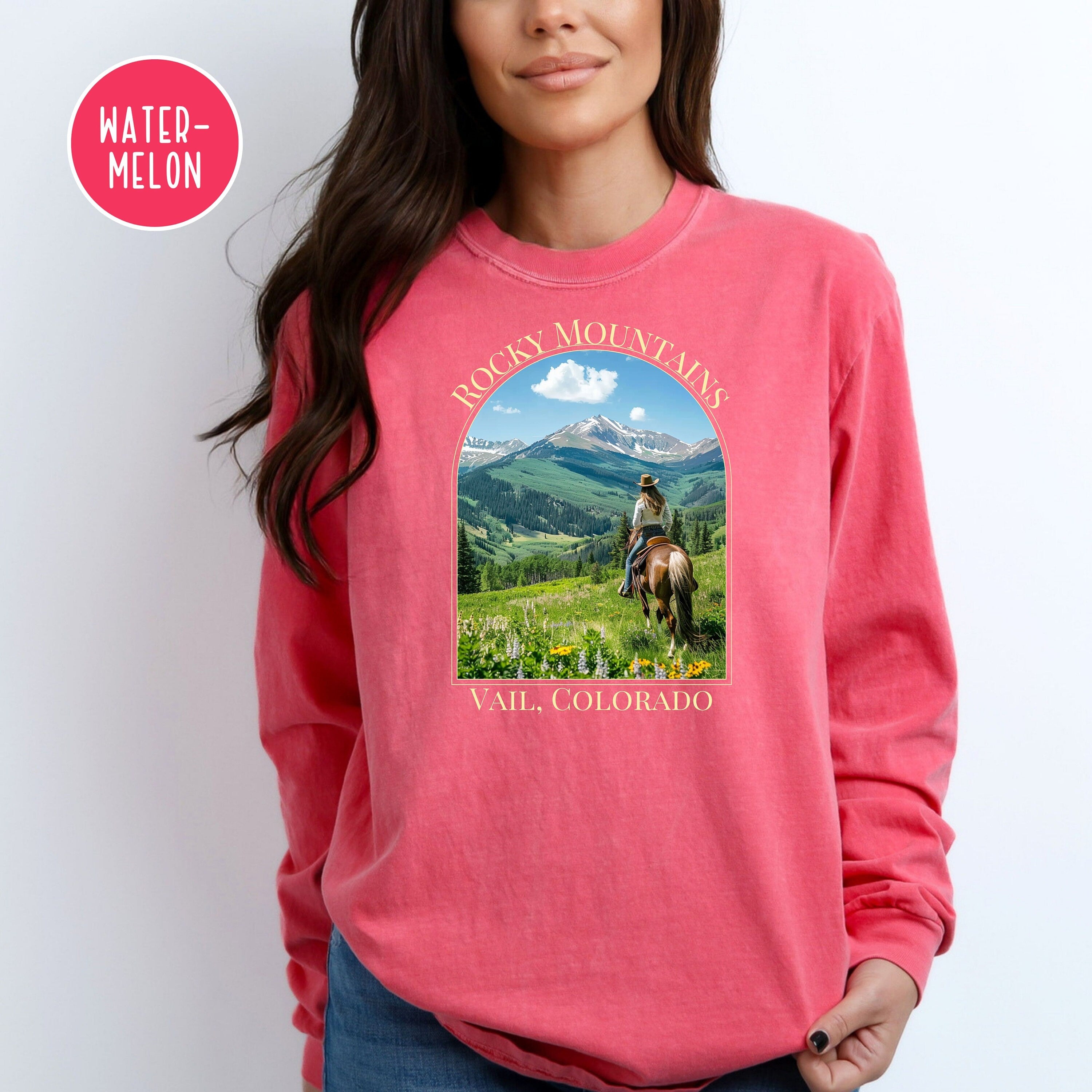 Rocky Mountains Colorado Comfort Colors® Long Sleeve Tee