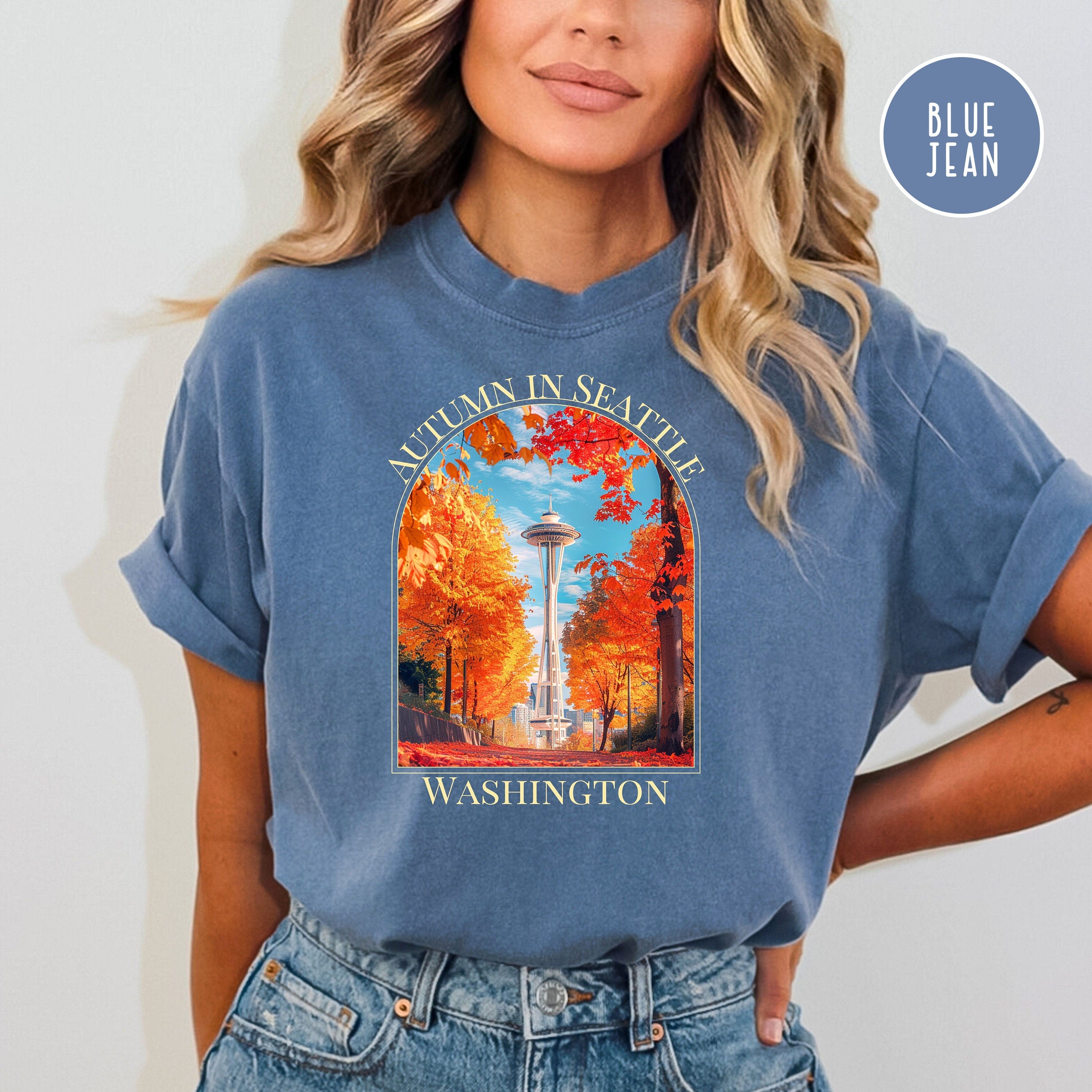 Seattle Washington Autumn Comfort Colors® Tee