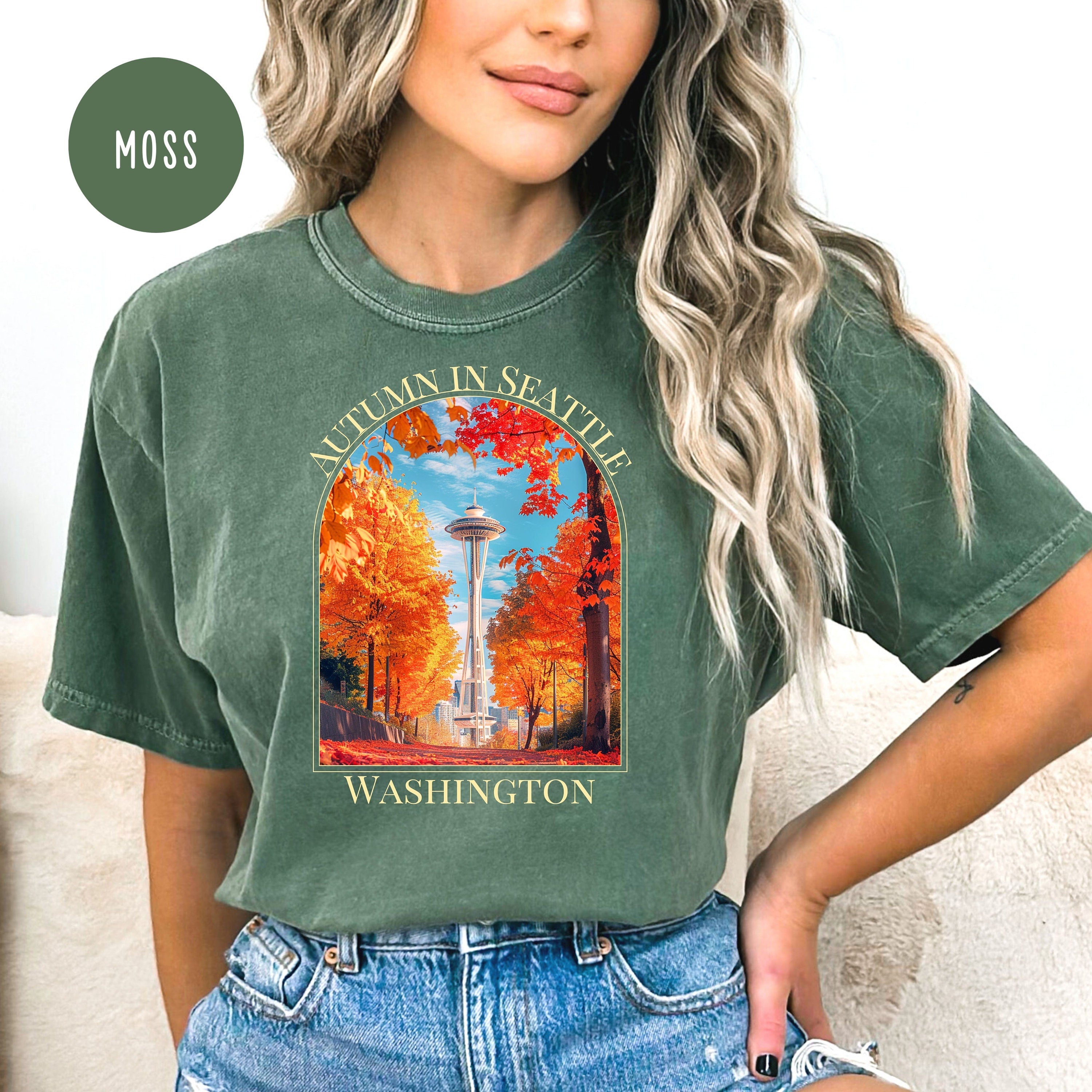 Seattle Washington Autumn Comfort Colors® Tee