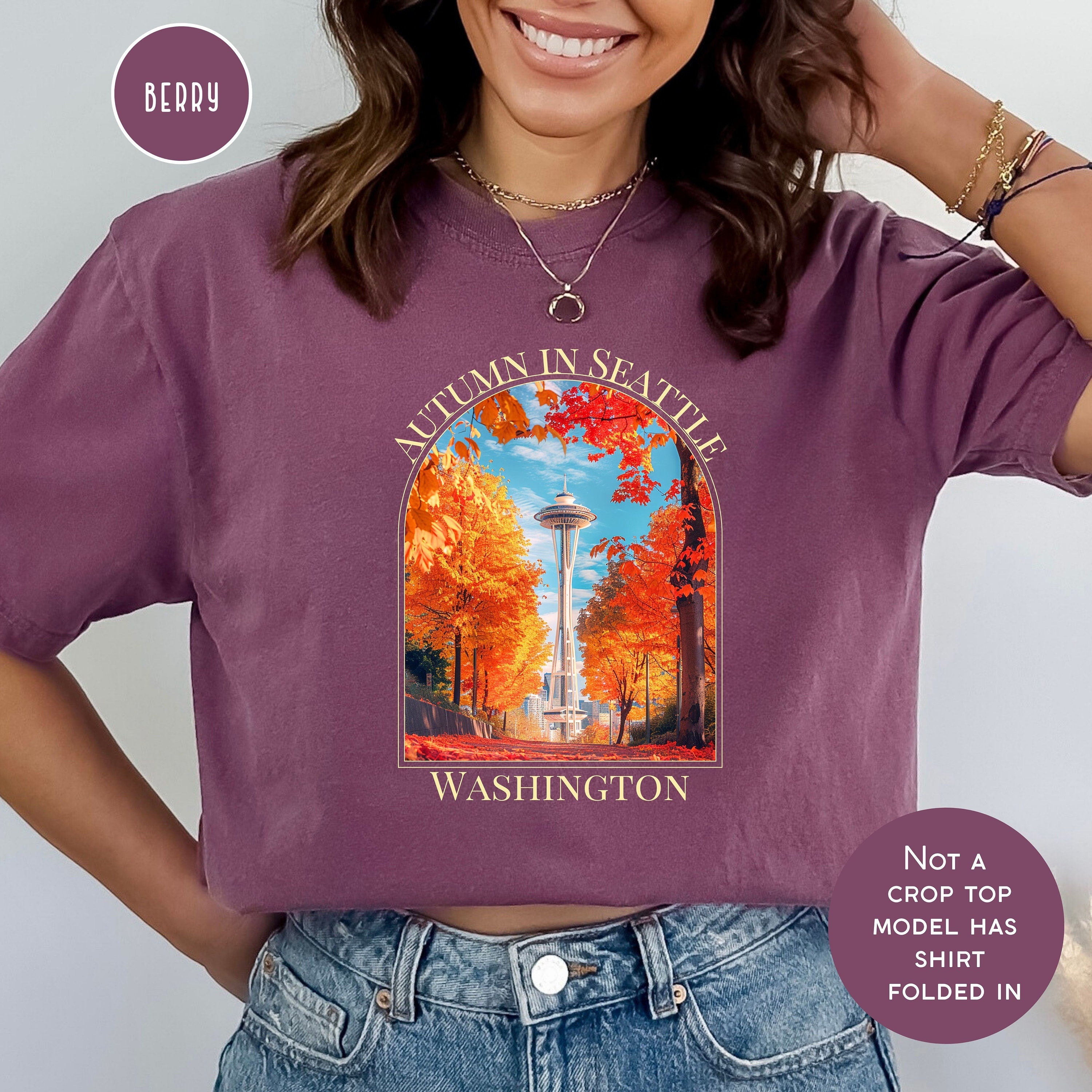 Seattle Washington Autumn Comfort Colors® Tee