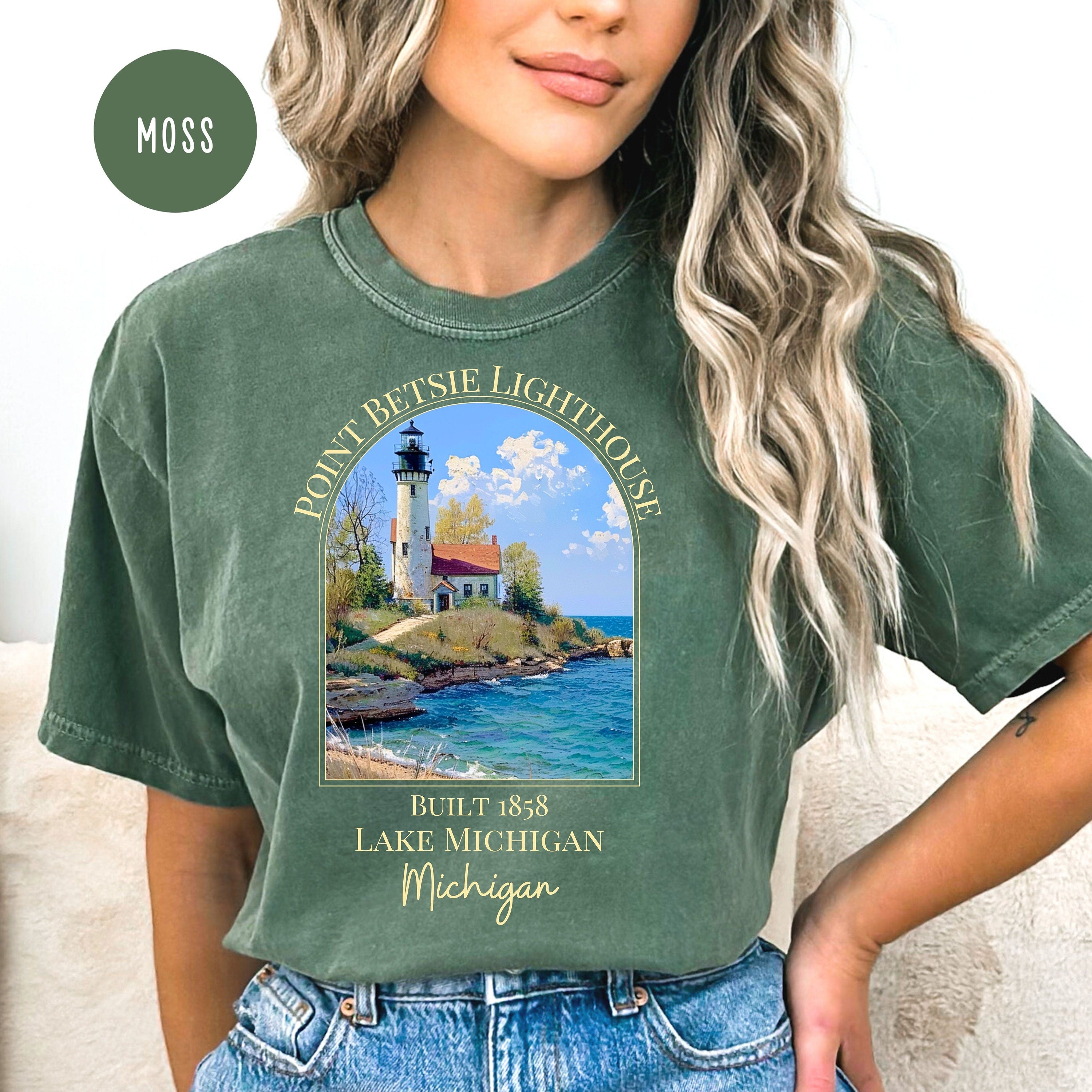 Point Betsie Lighthouse Lake Michigan Comfort Colors® Tee