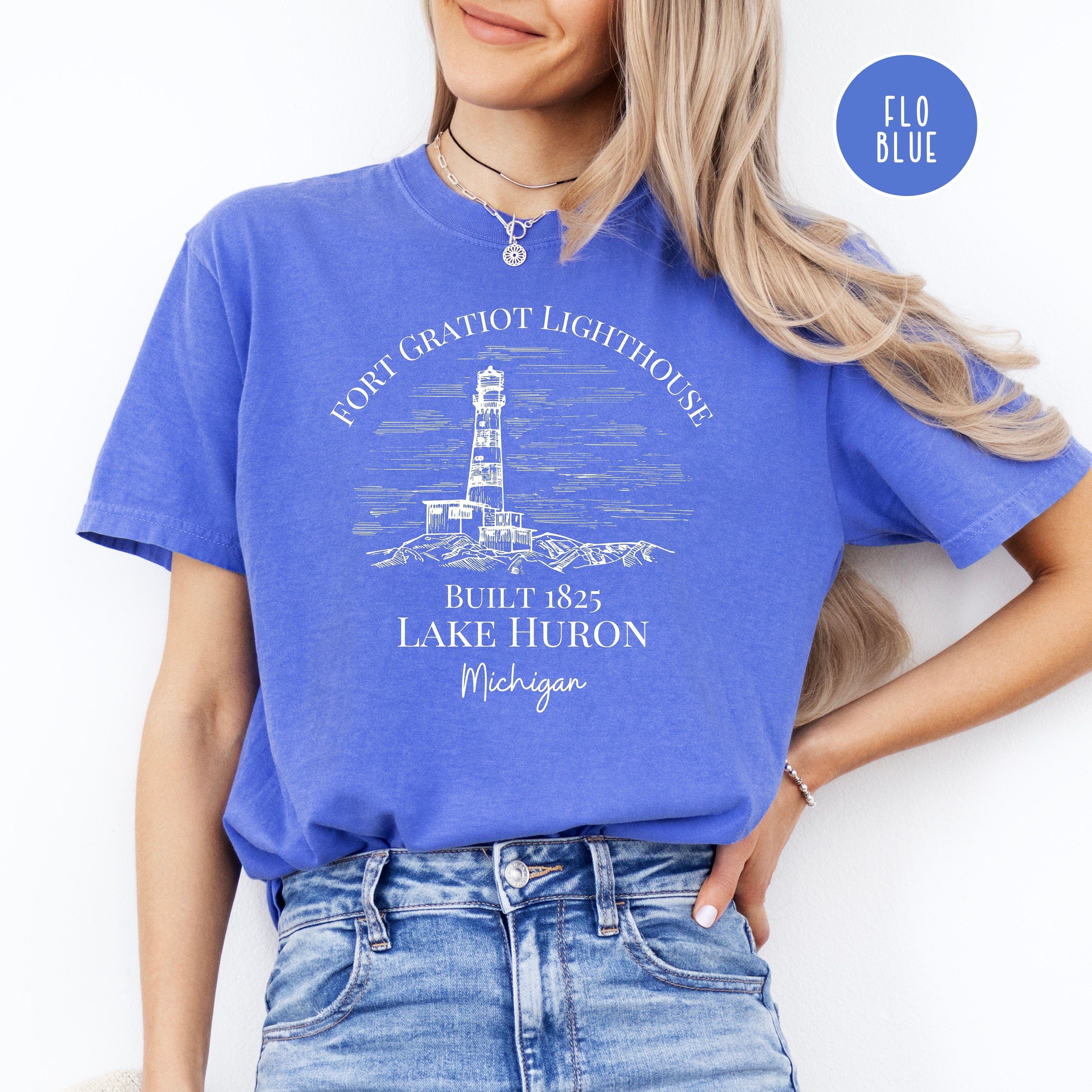 Lake Huron Fort Gratiot Lighthouse Michigan Comfort Colors® Tee