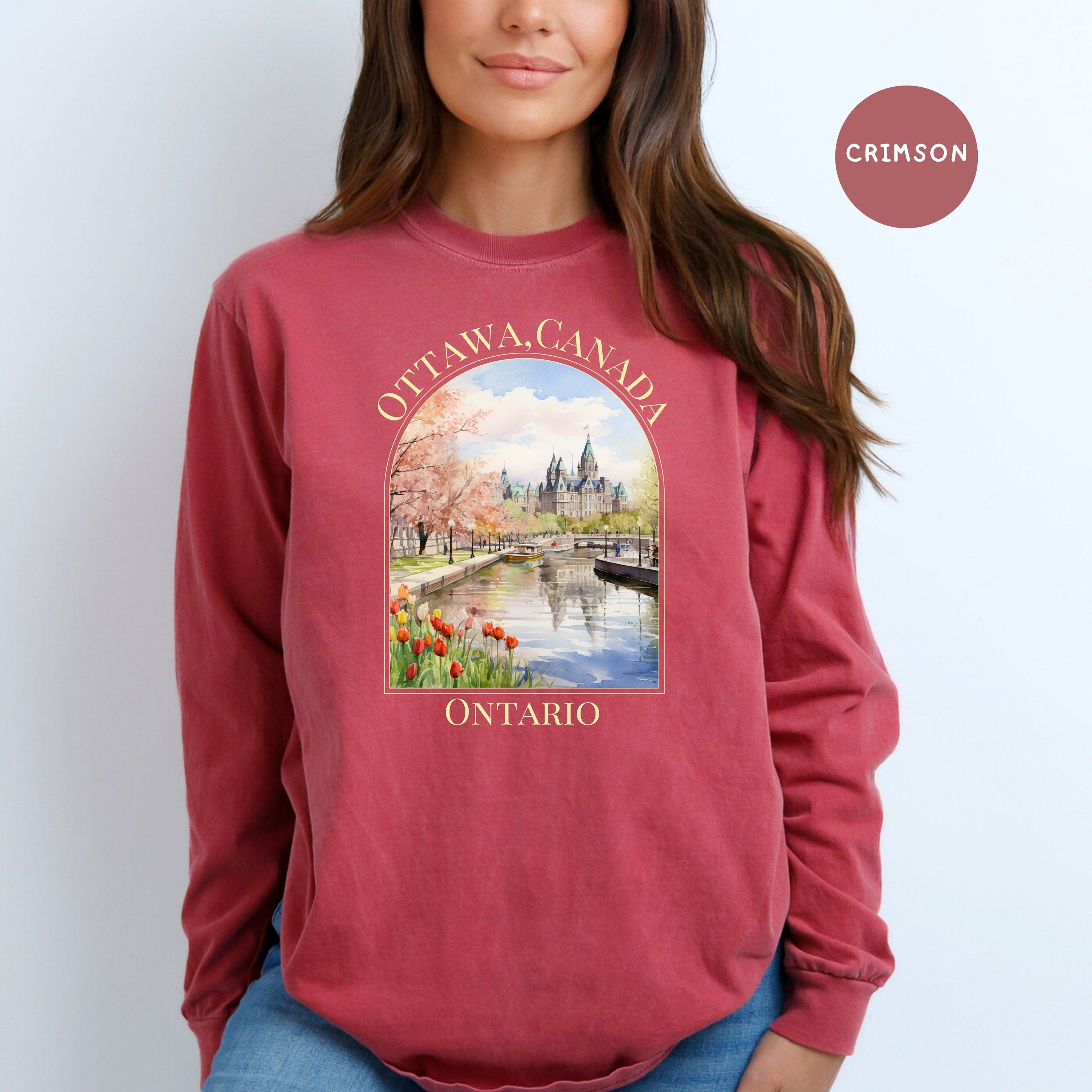 Ottawa Canada Comfort Colors® Long Sleeve Tee