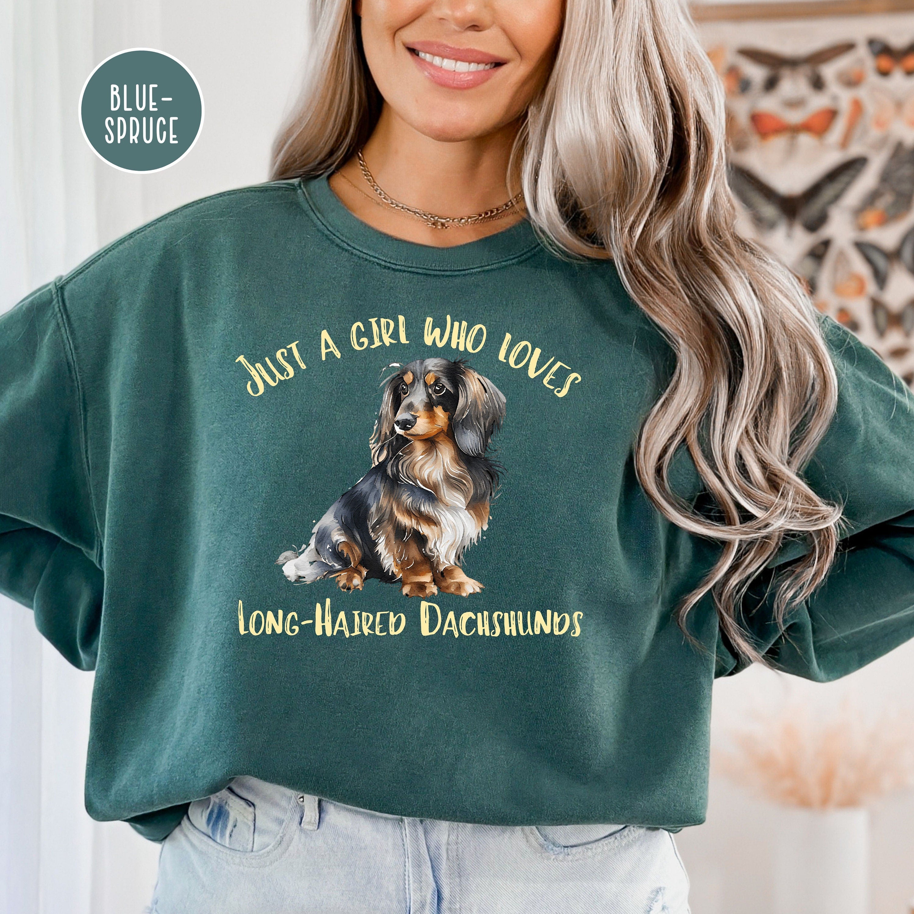 Long-Haired Dachshund Mom Comfort Colors® Sweatshirt