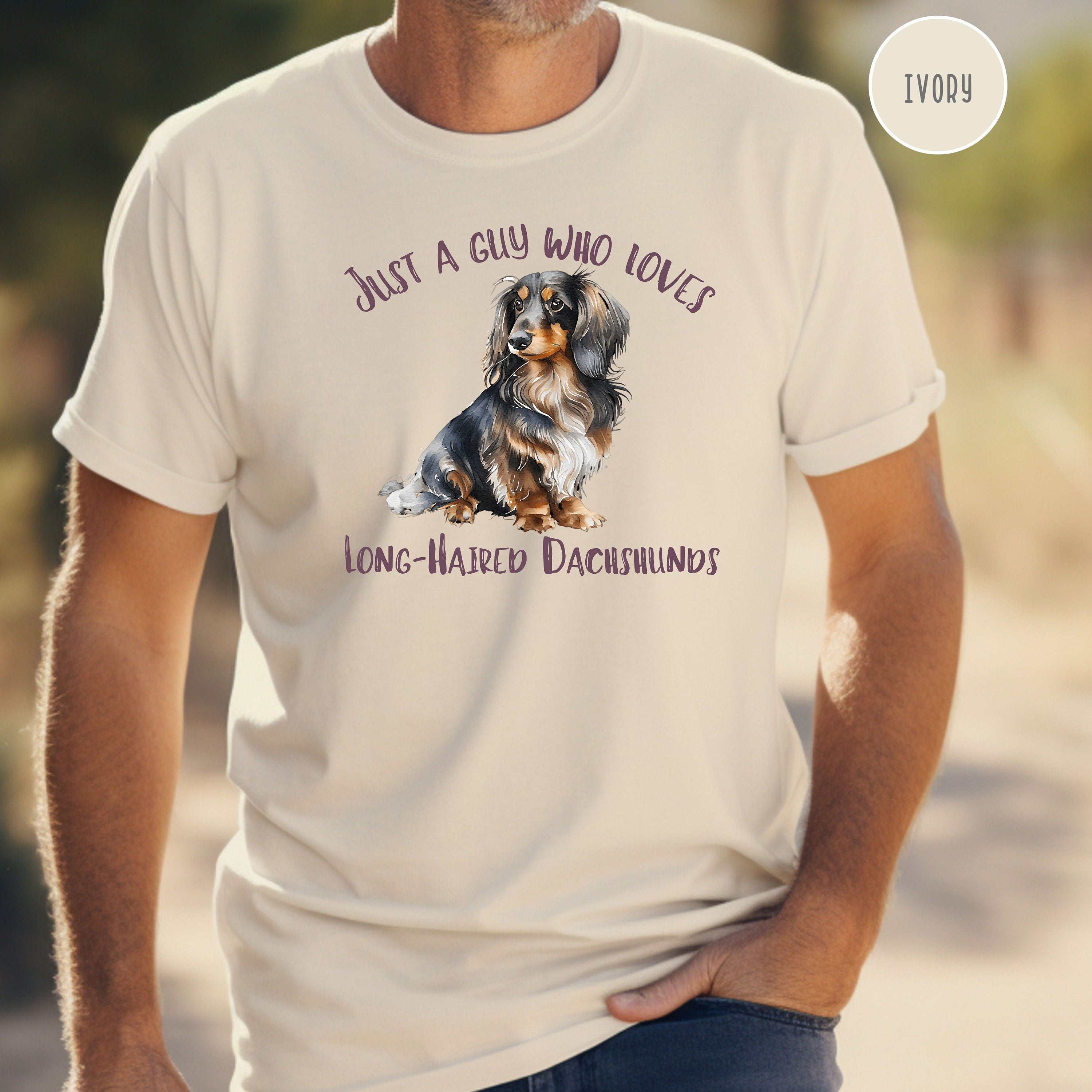 Long-Haired Dachshund Dad Comfort Colors® Tee