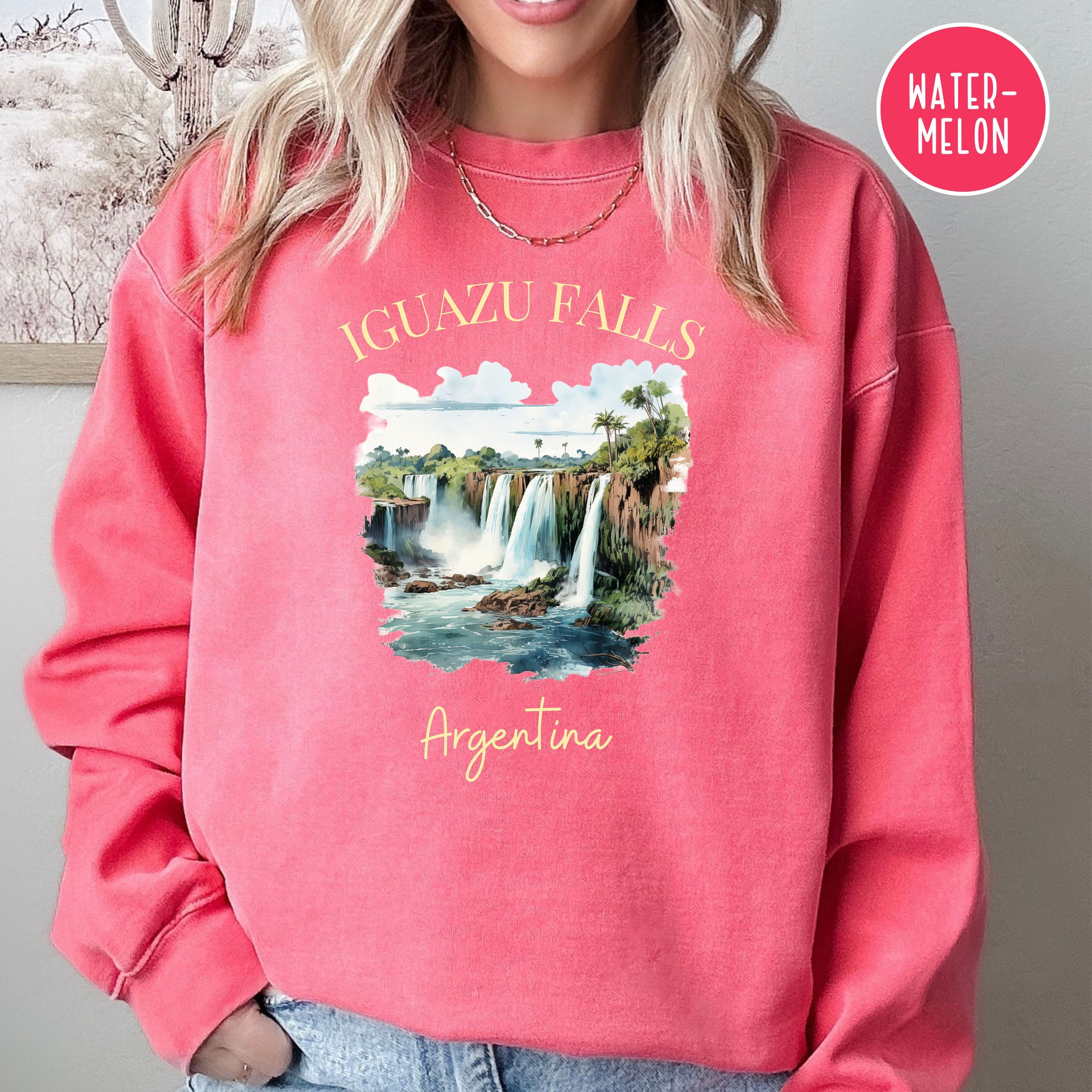 Iguazu Falls Argentina Comfort Colors® Sweatshirt, Iguazu National Park Argentina Shirt, Puerto Iguazu Argentina Gift, Argentina Vacation