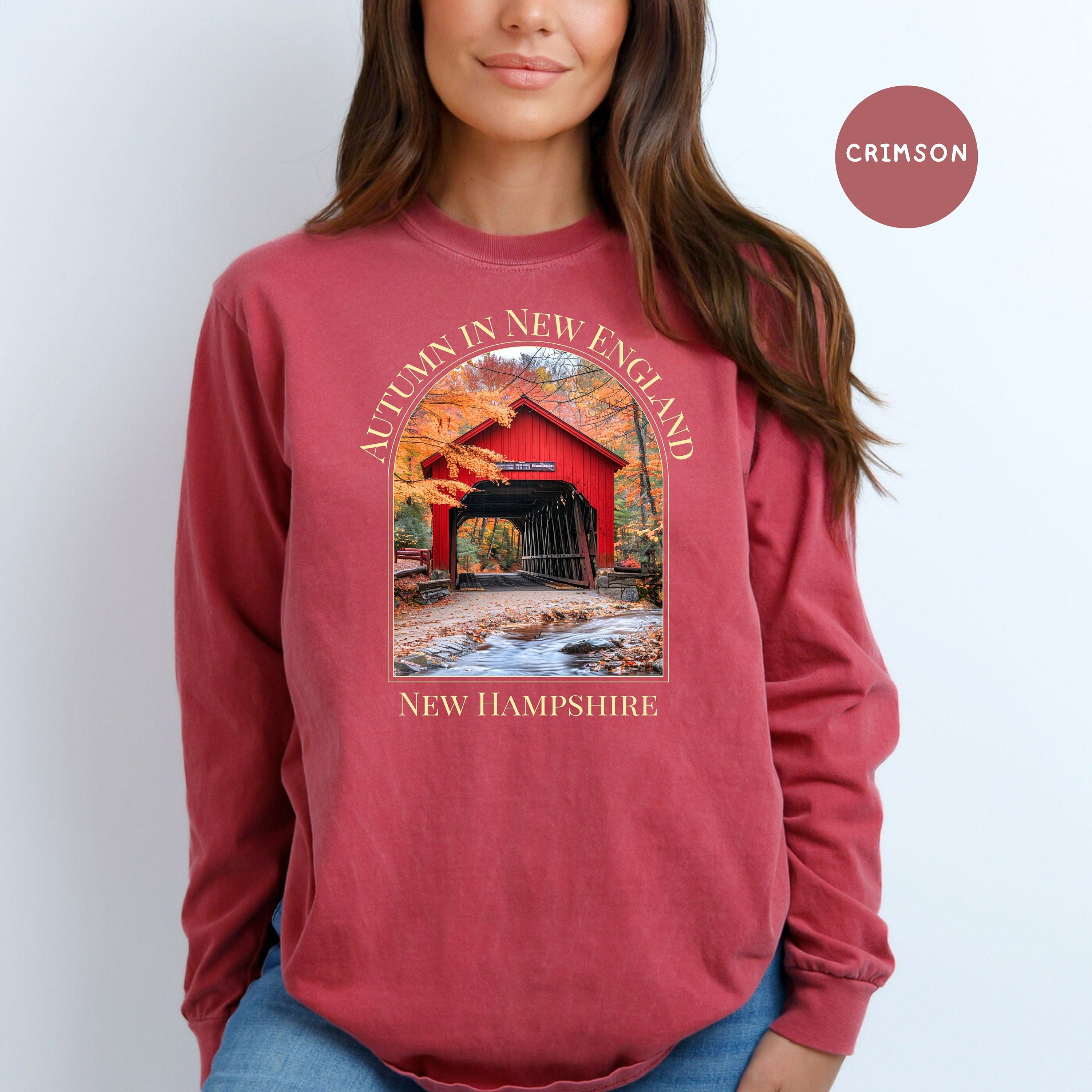New Hampshire Covered Bridge Comfort Colors® Long Sleeve Tee