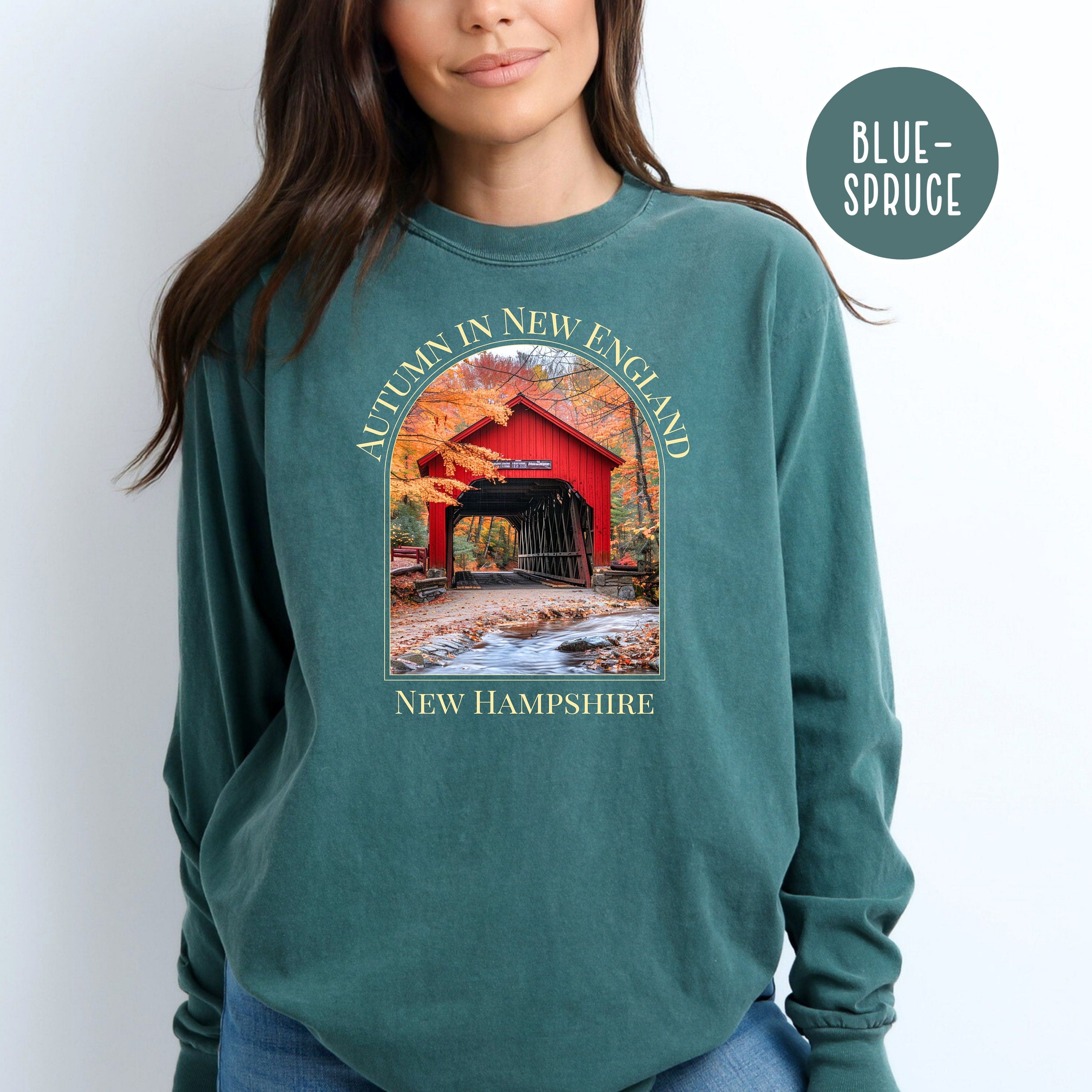 New Hampshire Covered Bridge Comfort Colors® Long Sleeve Tee