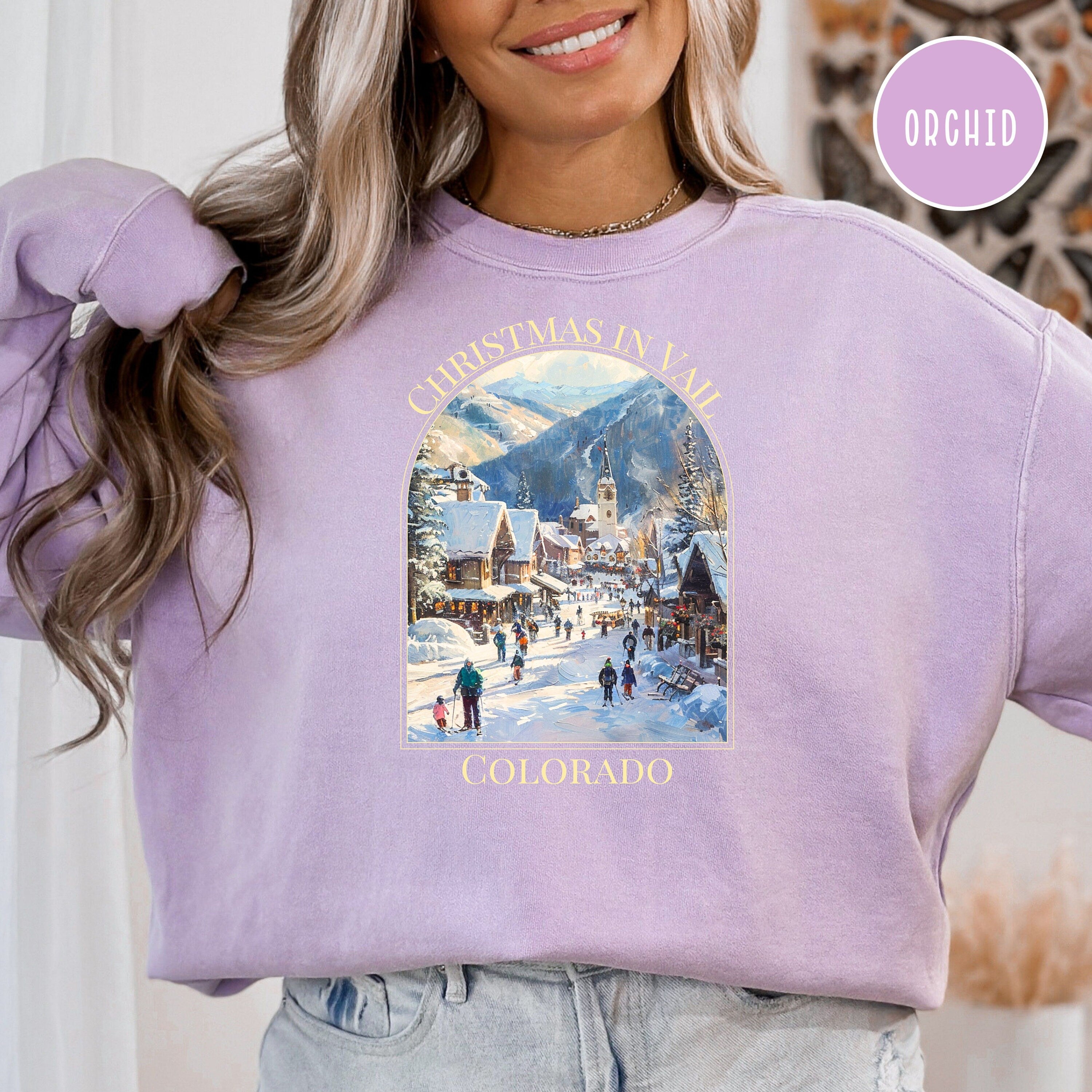 Christmas in Vail Colorado Comfort Colors® Sweatshirt