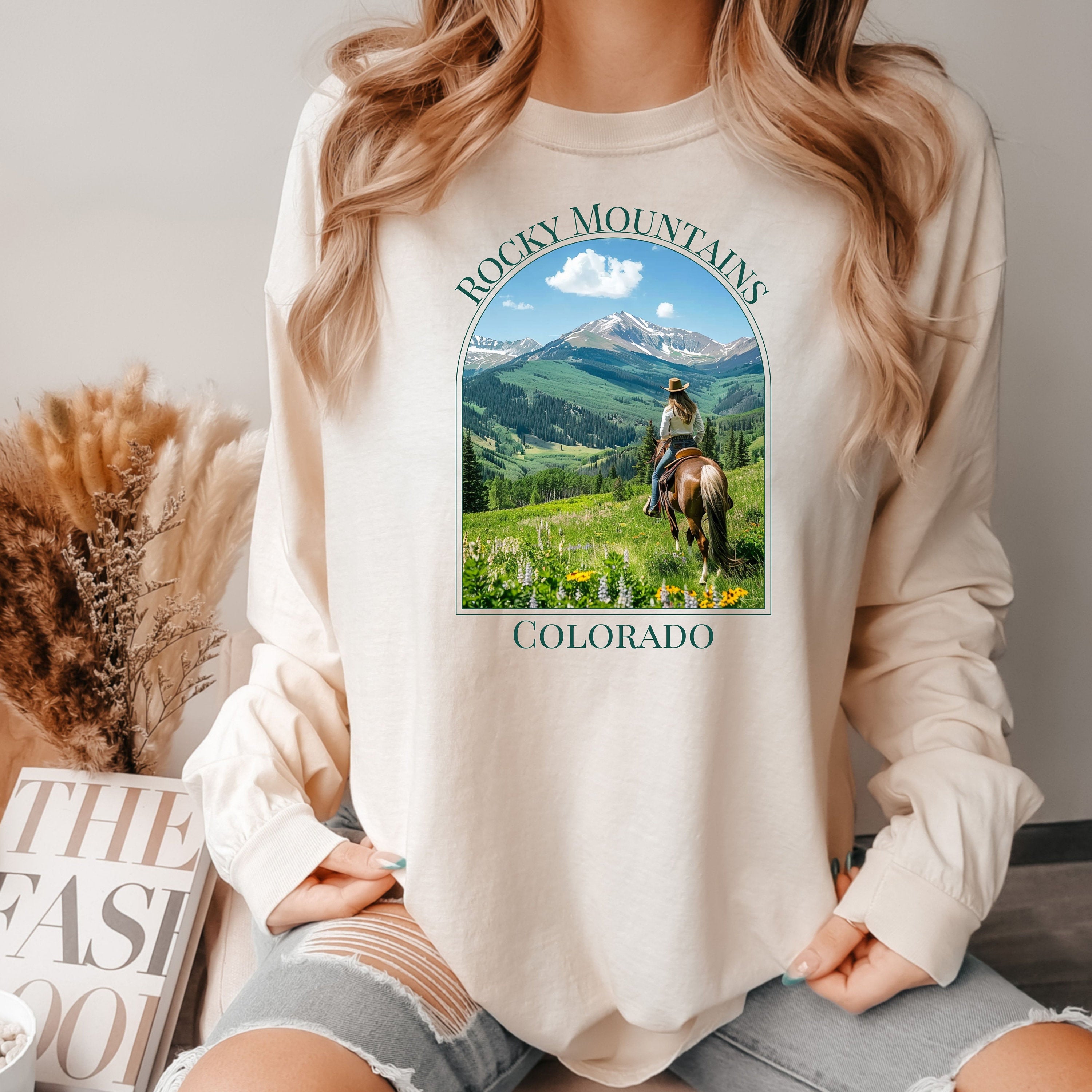 Rocky Mountains Colorado Comfort Colors® Long Sleeve Tee