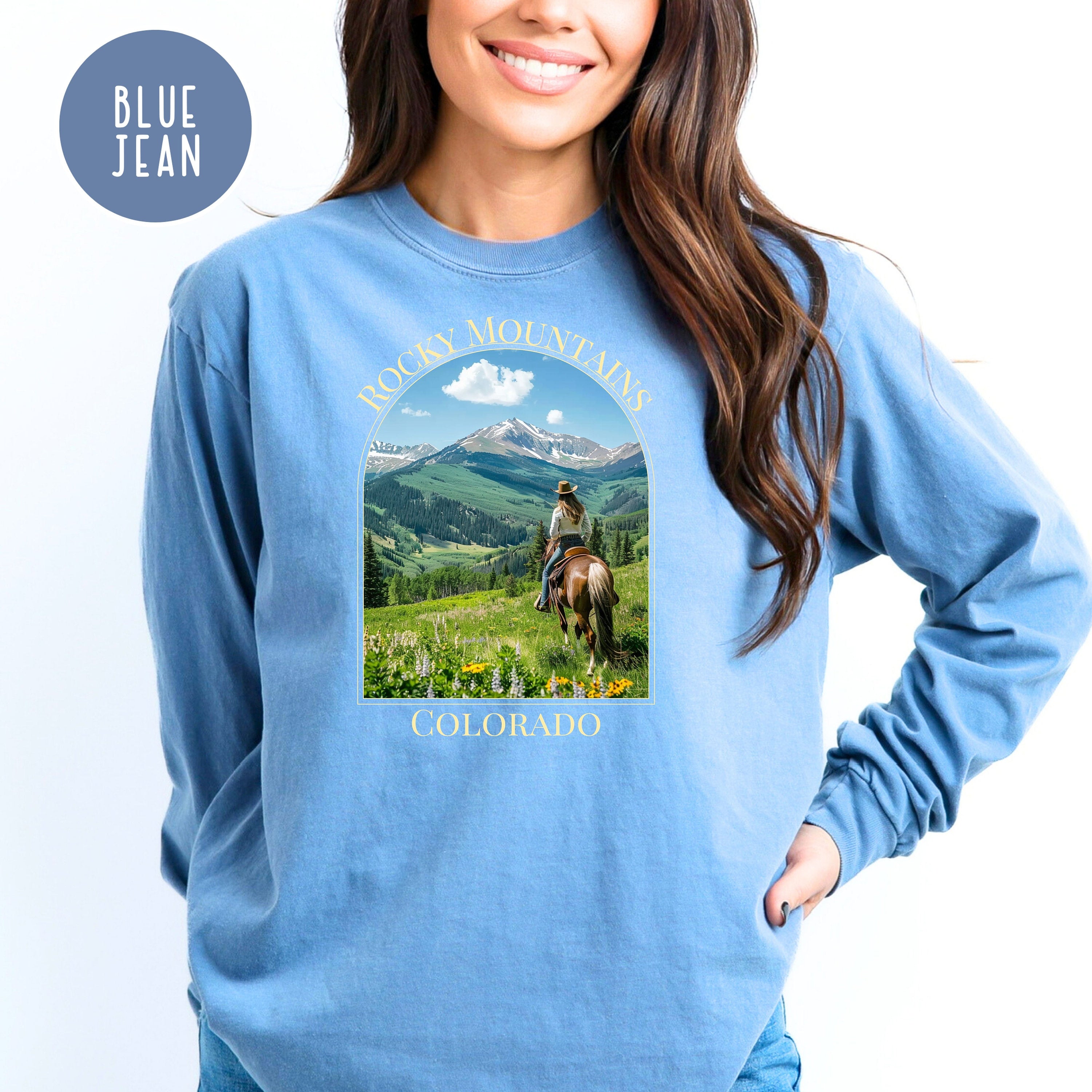 Rocky Mountains Colorado Comfort Colors® Long Sleeve Tee