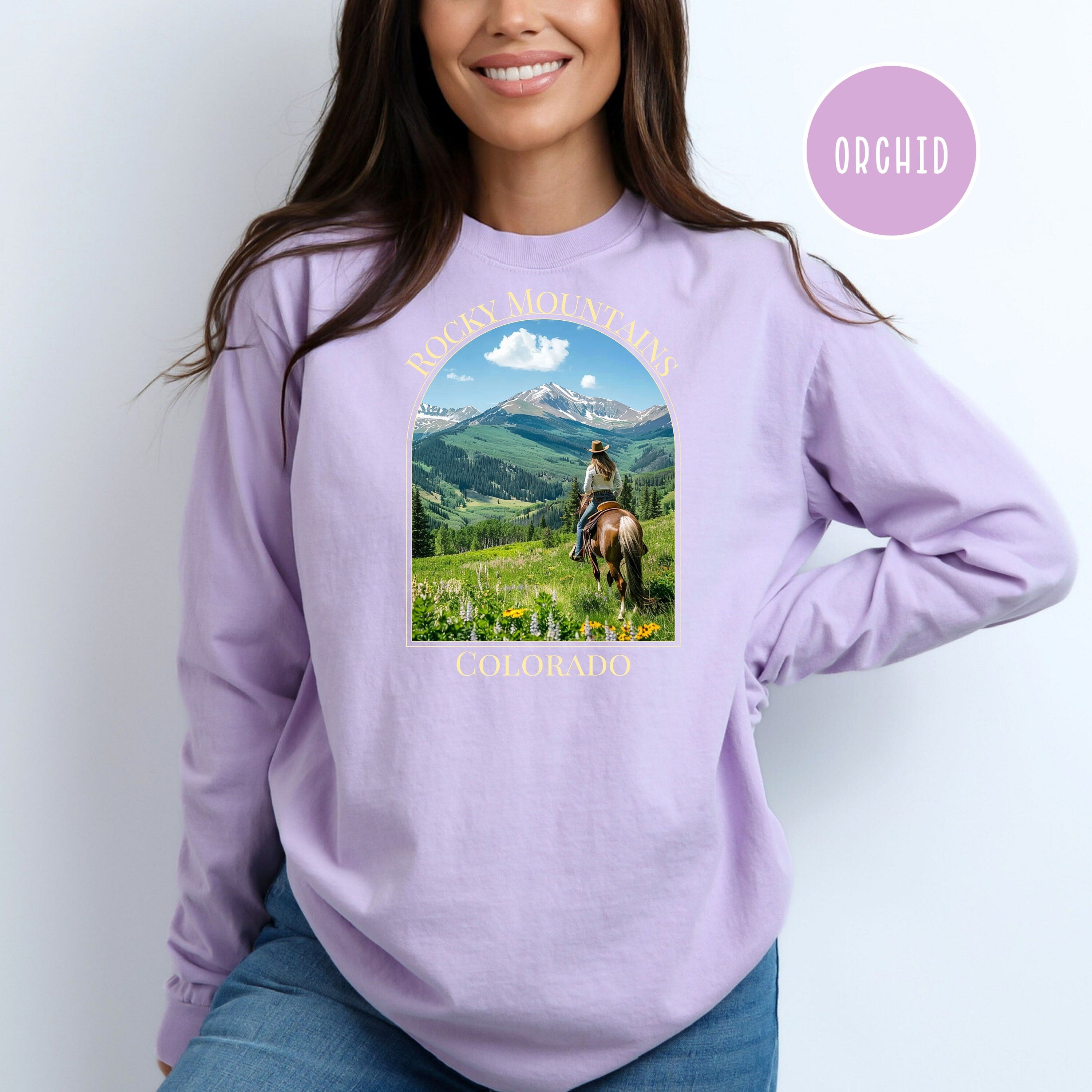 Rocky Mountains Colorado Comfort Colors® Long Sleeve Tee