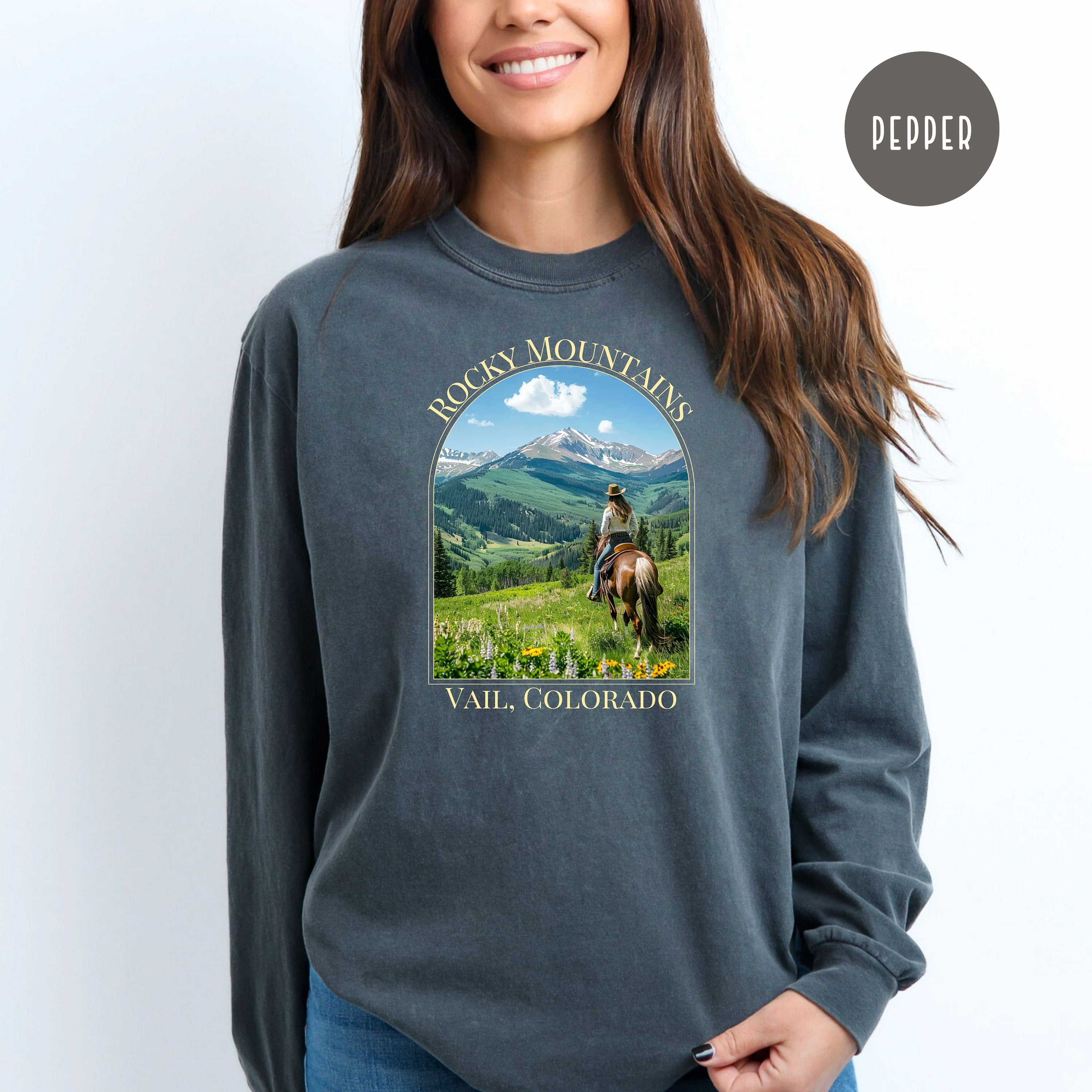 Rocky Mountains Colorado Comfort Colors® Long Sleeve Tee