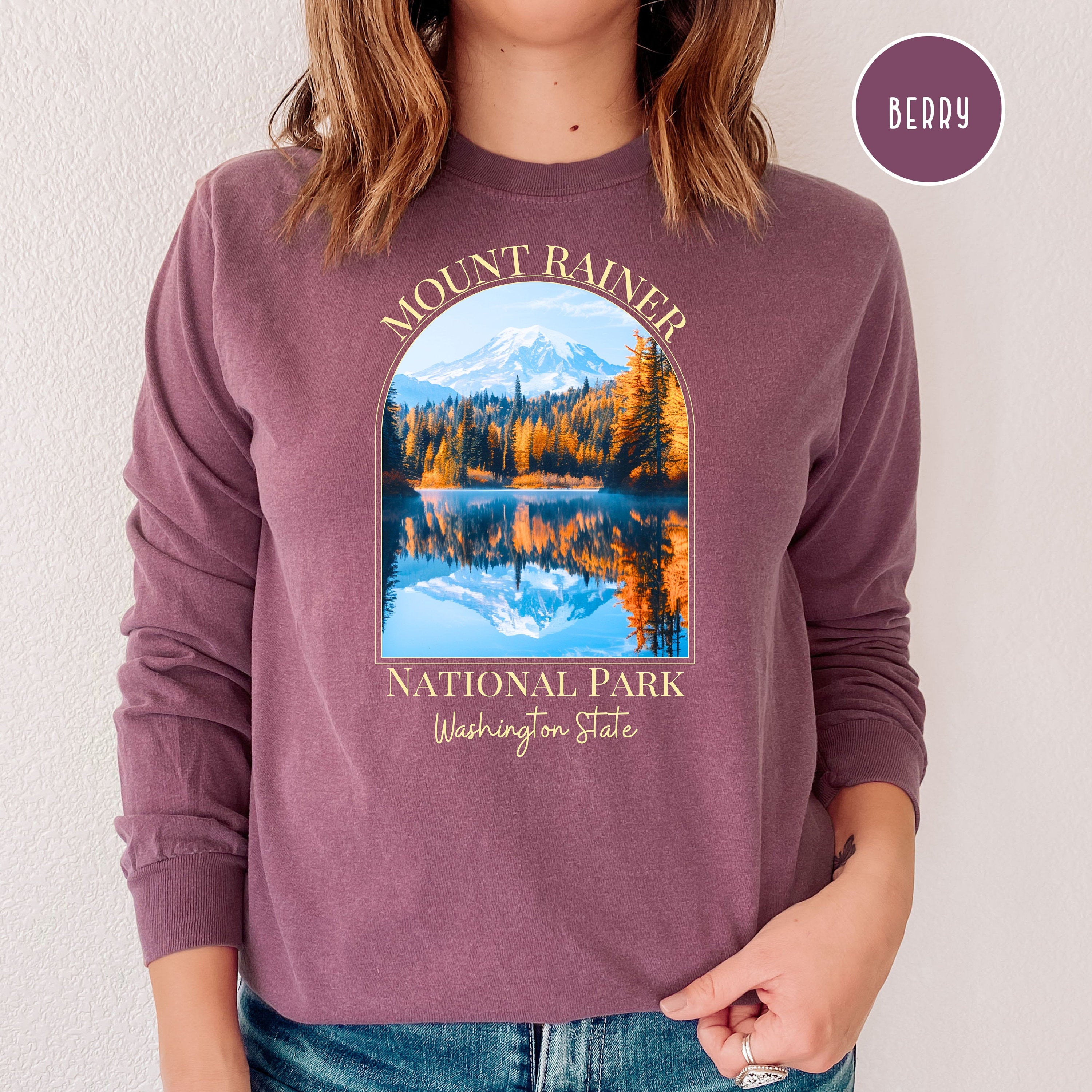 Mount Rainer National Park Comfort Colors® Long Sleeve Tee