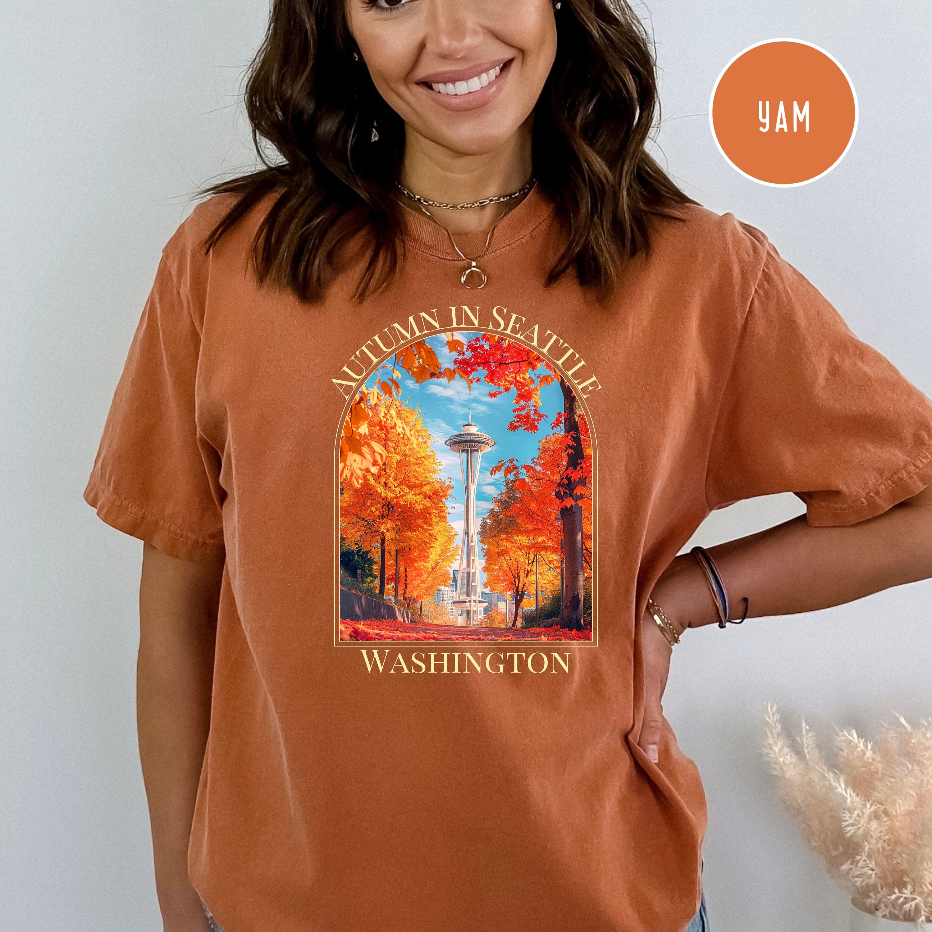 Seattle Washington Autumn Comfort Colors® Tee