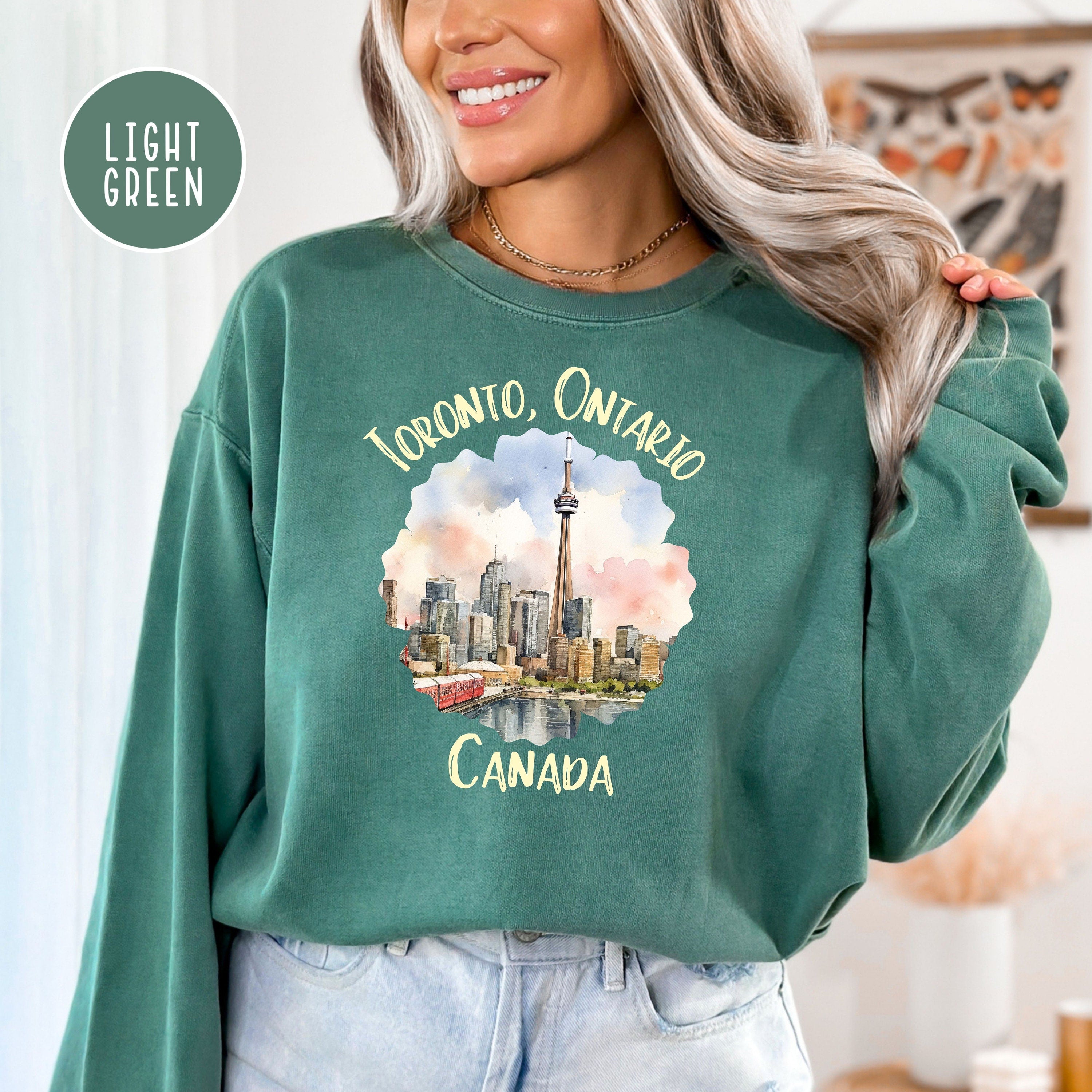 Toronto Ontario Canada Comfort Colors® Sweatshirt, Toronto Canada Vacation Gift Sweater, Toronto Travel Shirt, Toronto Ontario Sweatshirt