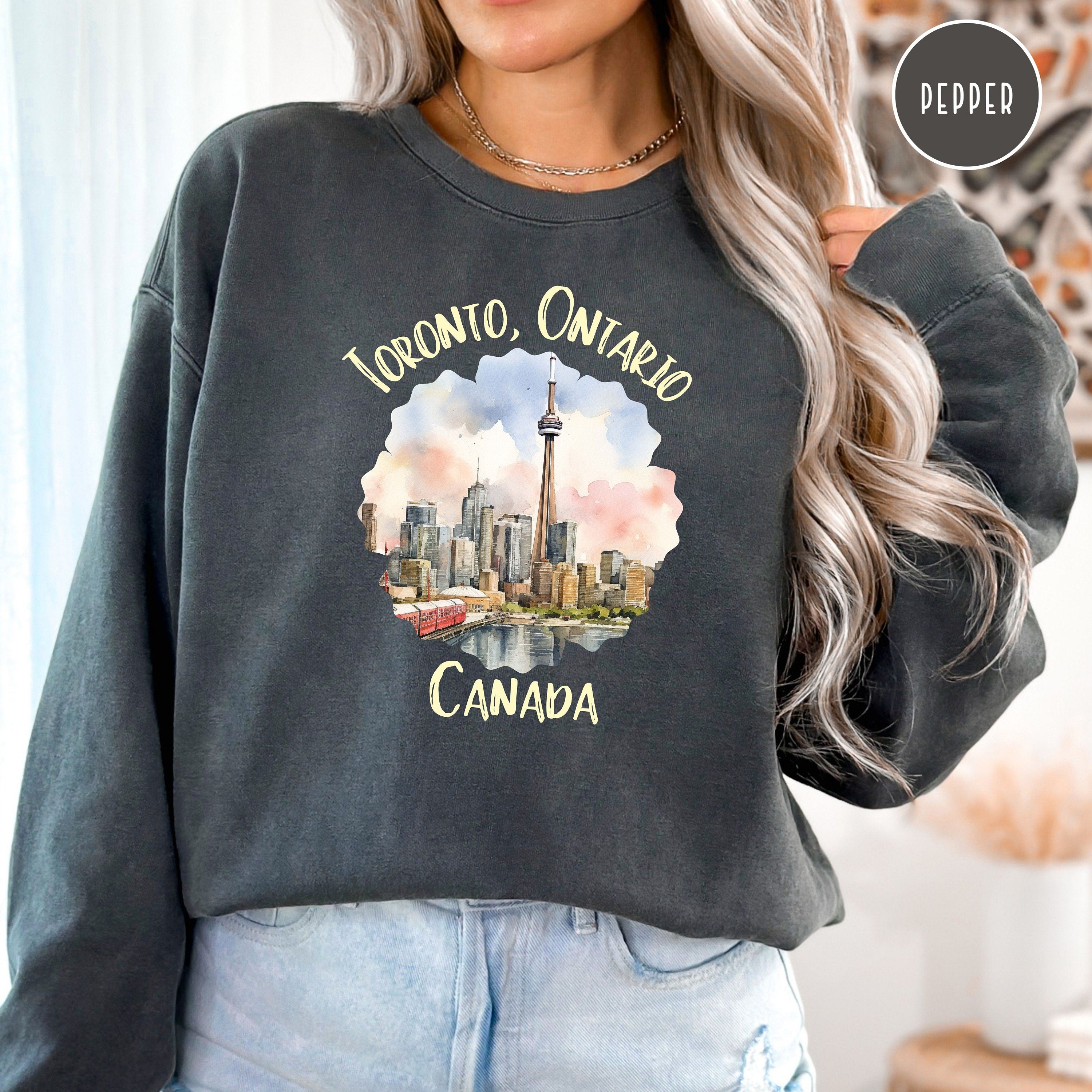 Toronto Ontario Canada Comfort Colors® Sweatshirt, Toronto Canada Vacation Gift Sweater, Toronto Travel Shirt, Toronto Ontario Sweatshirt