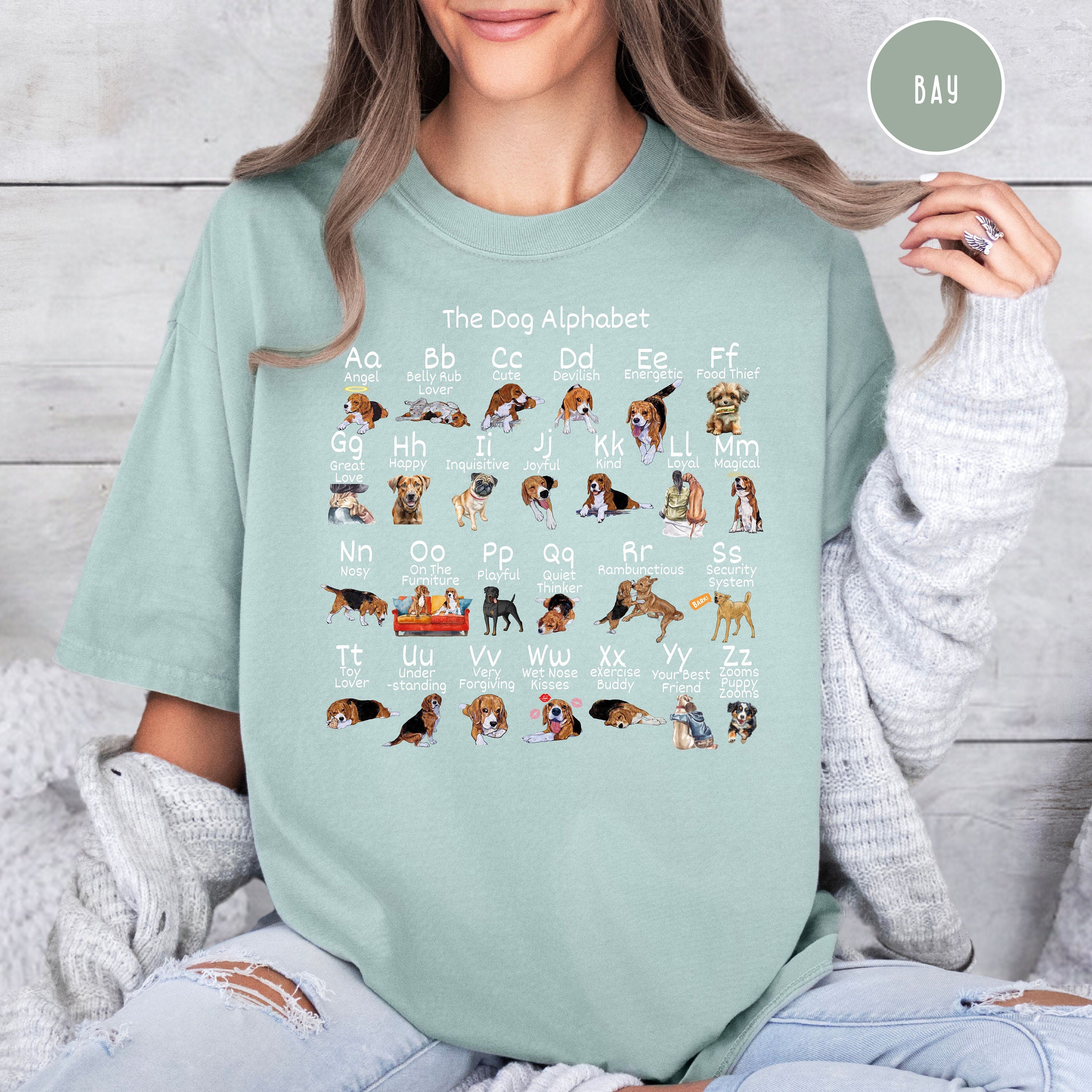 Funny Dog Alphabet Comfort Colors® Tee