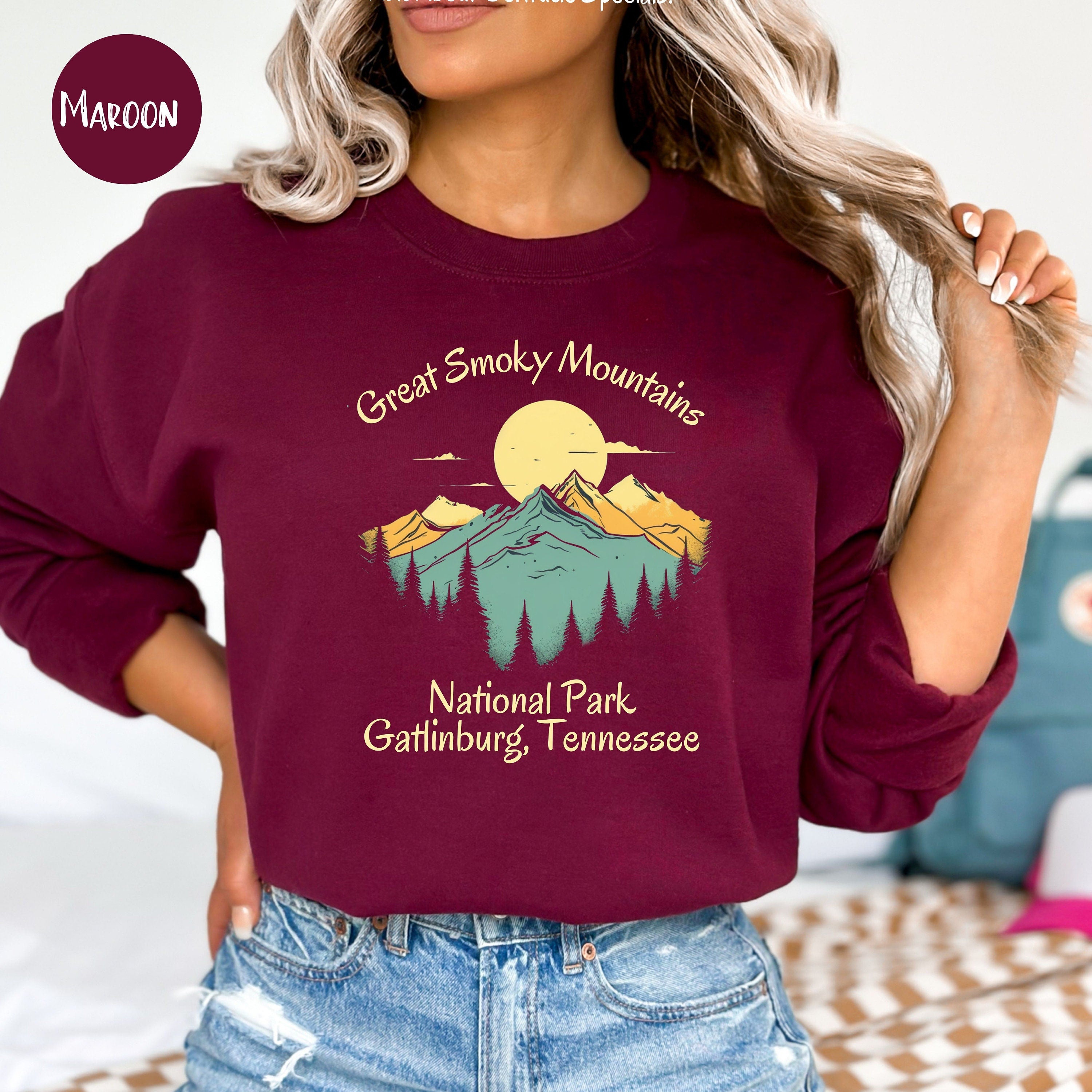 Smoky Mountains National Park Vacation Sweater Gift, Smoky Mountains Campfire Shirt, Smoky Mountains Tennesse, Smokey Mountains Sweatshirt