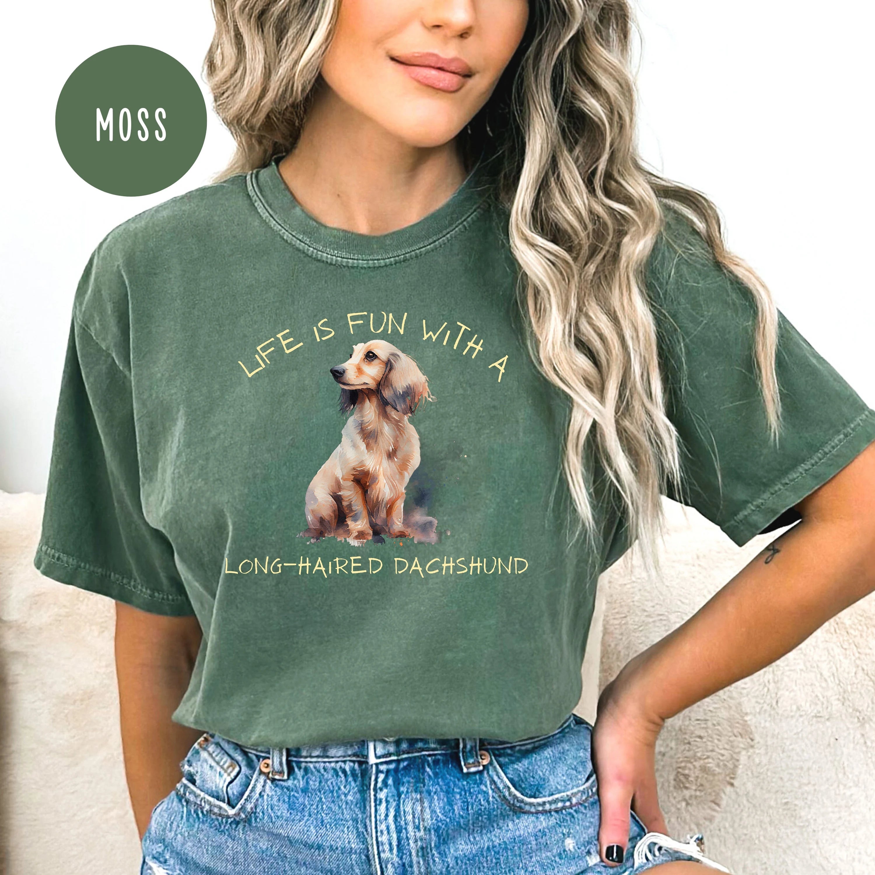 Long-Haired Dachshund Lover Comfort Colors® Tee