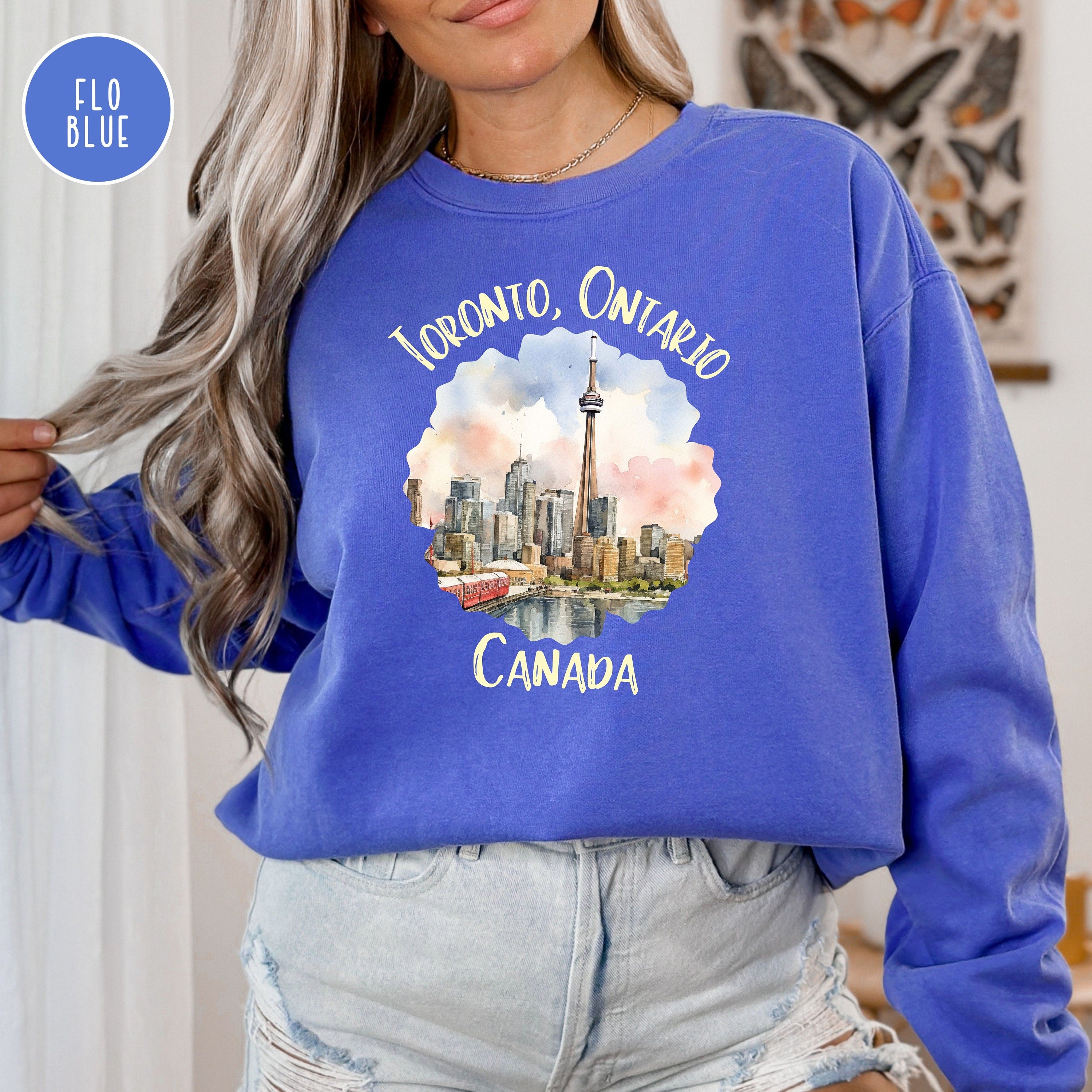 Toronto Ontario Canada Comfort Colors® Sweatshirt, Toronto Canada Vacation Gift Sweater, Toronto Travel Shirt, Toronto Ontario Sweatshirt