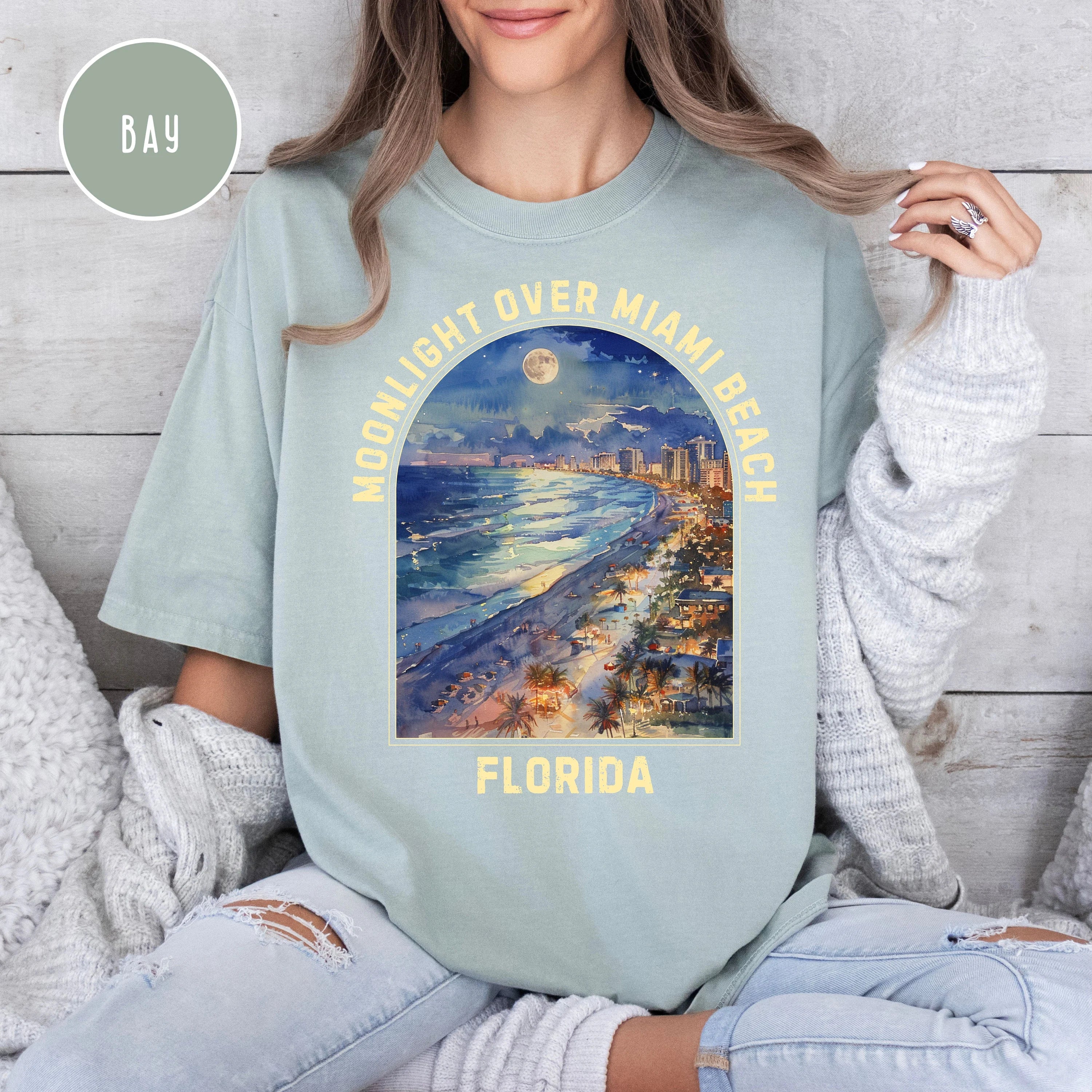 Moonlight Over Miami Beach Comfort Colors® Tee